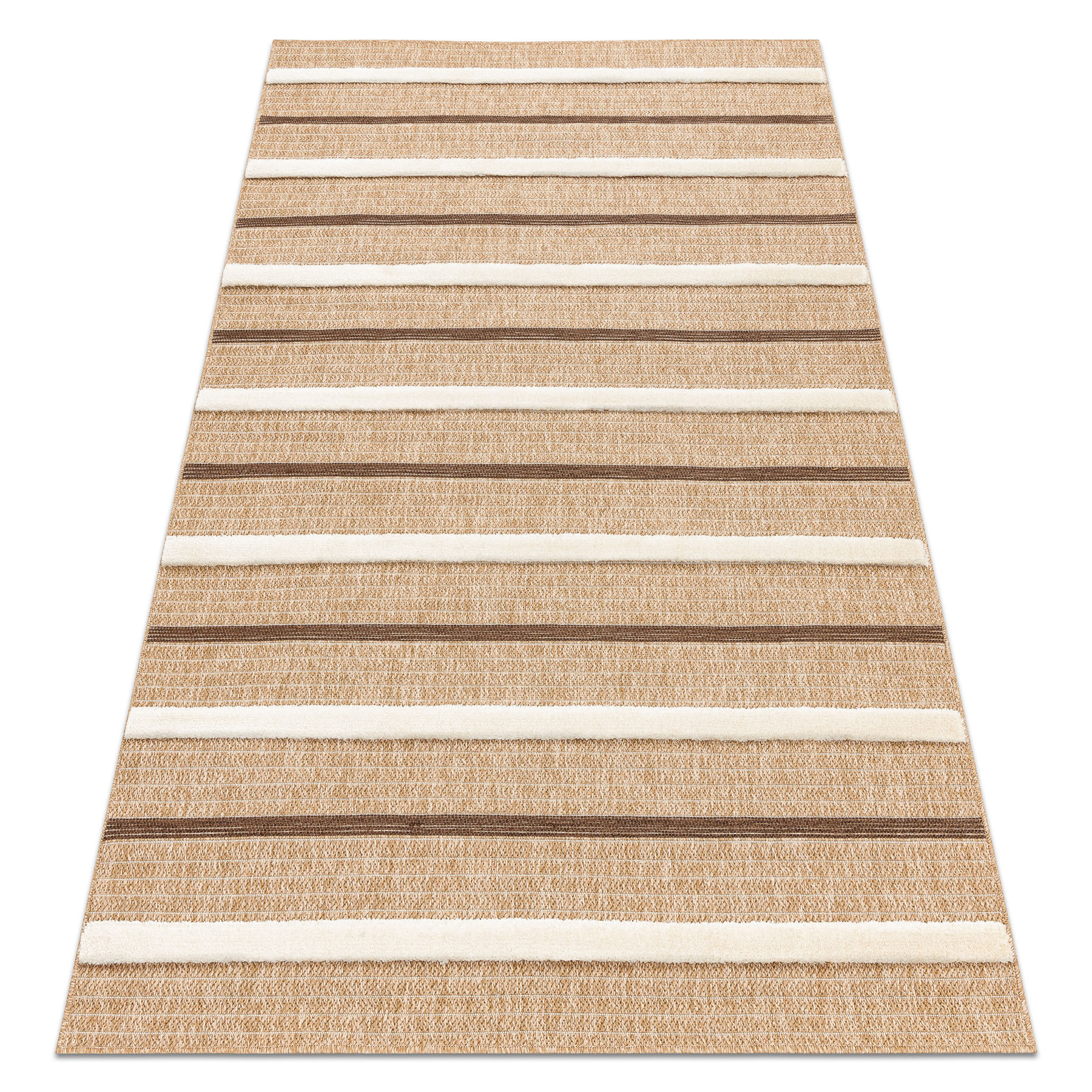 Dywan SPARK 0686A beż / krem - Linie, sizal, strukturalny80x150 cm