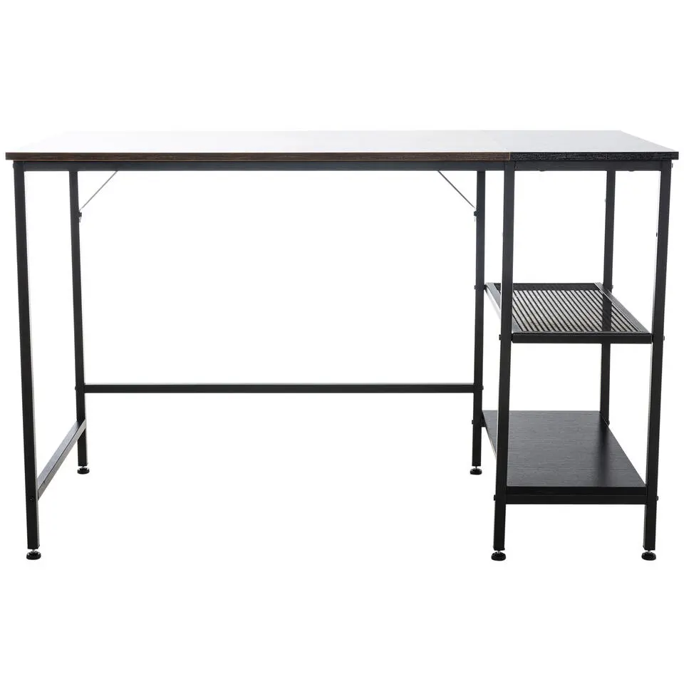 CLP Bureau Oviedo 76x120x60 cm - zwart/bruin
