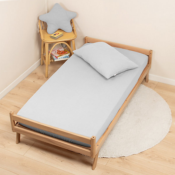 Drap housse uni en gaze de coton
