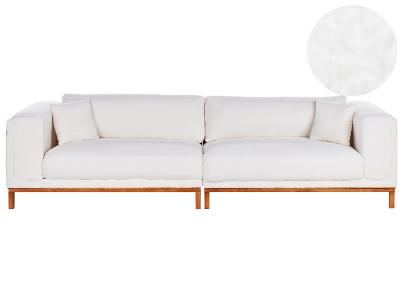 Sofa VENG Boucle Złamana biel dla 4 osób