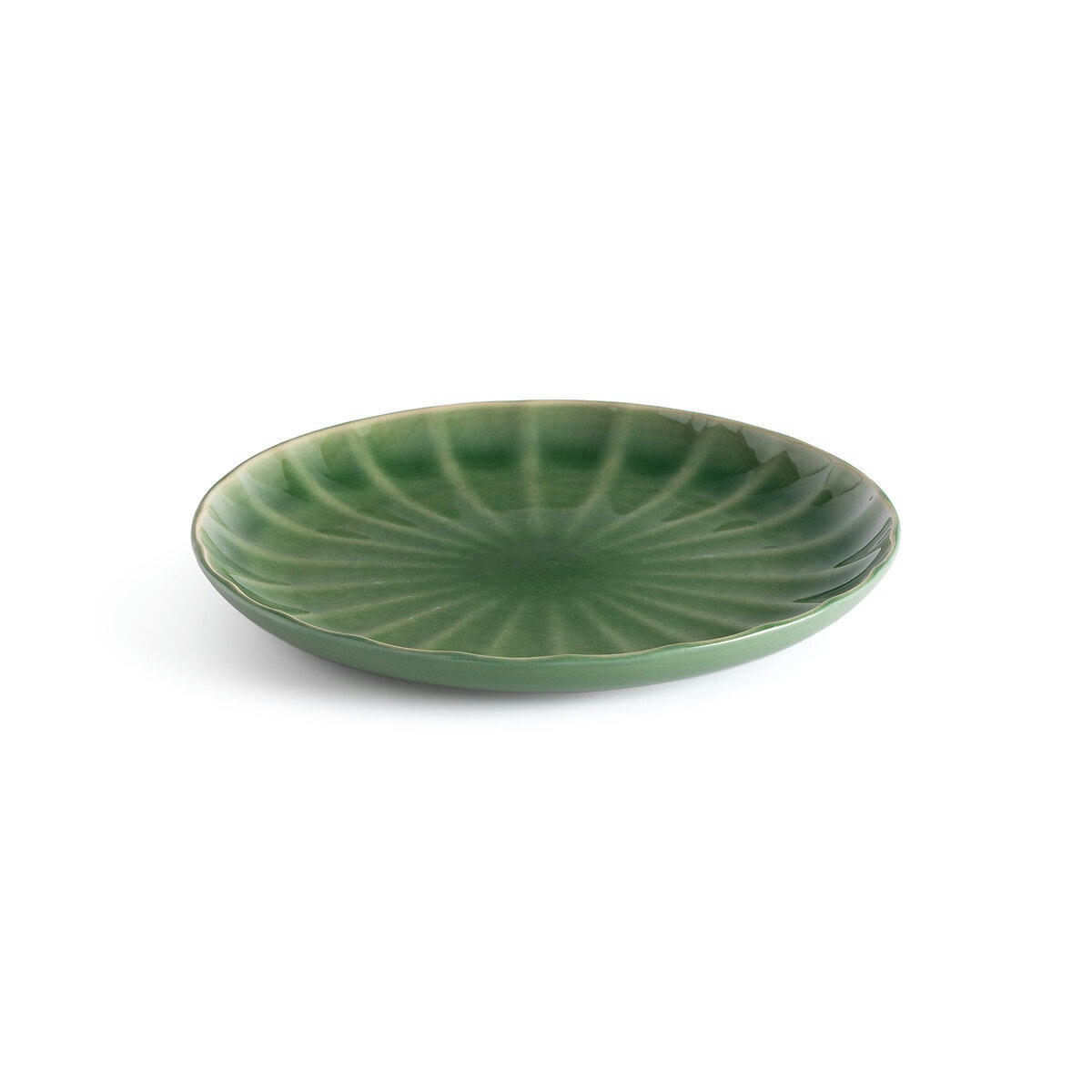 Lot de 6 assiettes plates grès réactif, Yona