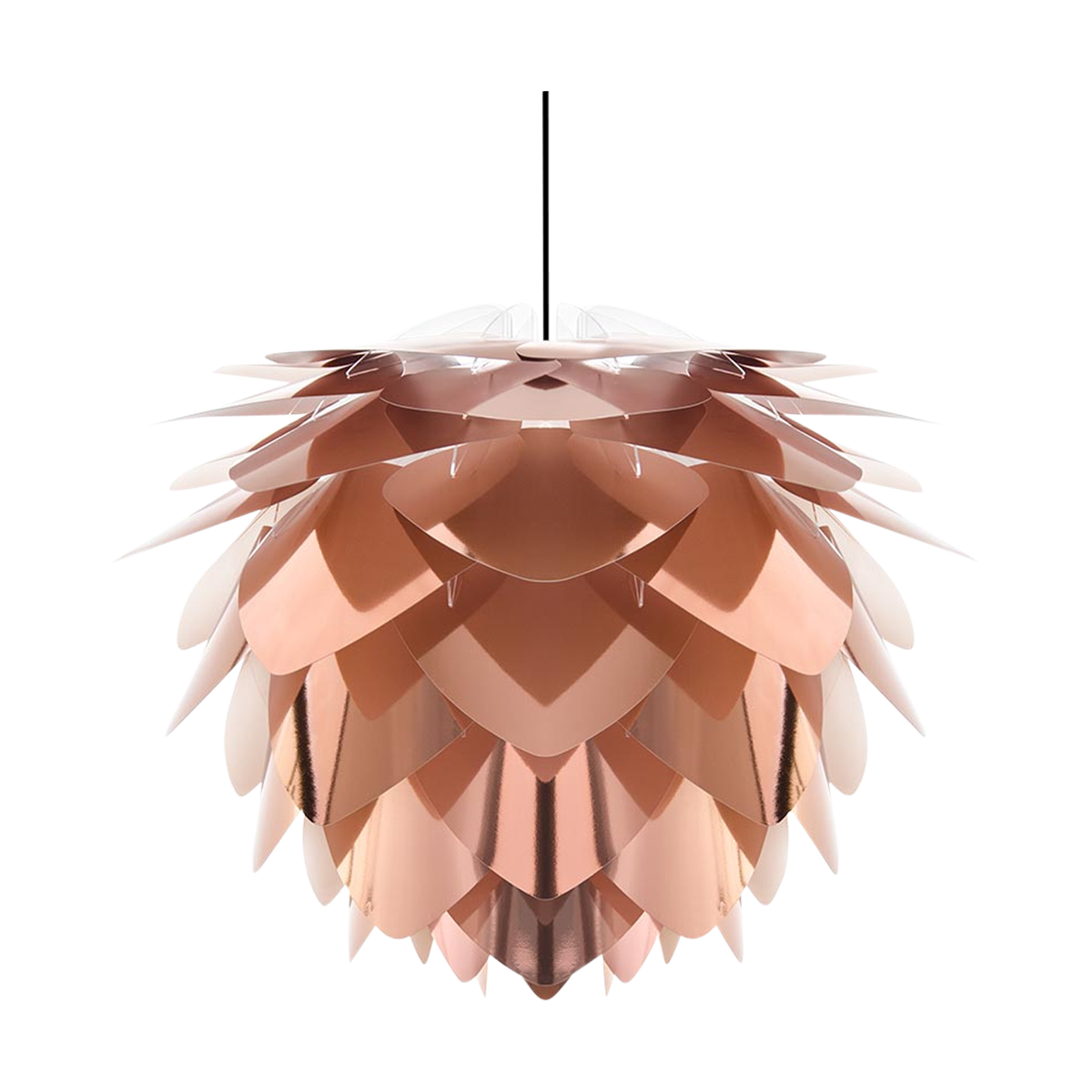 Umage Silvia Mini hanglamp copper - met koordset zwart - Ø 32 cm