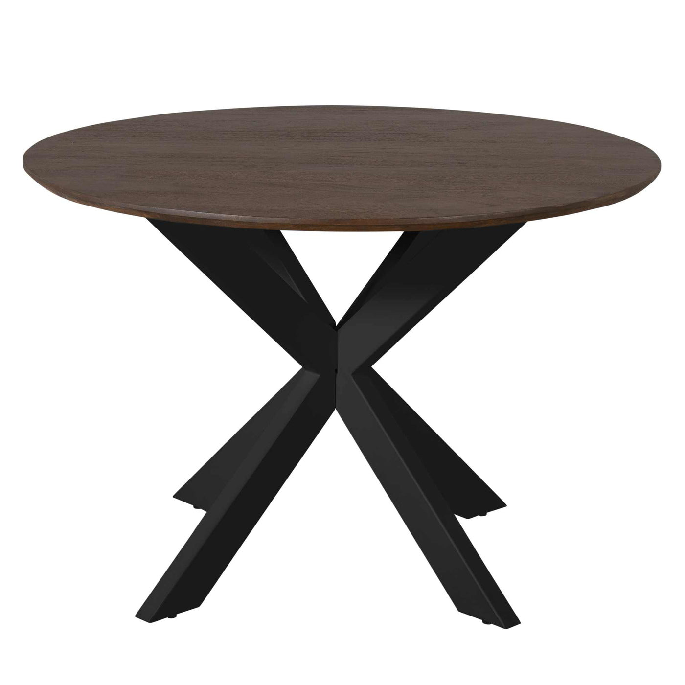 StarFurn Eettafel Madison - Deens Ovaal Bruin/Zwart - 110x110x76cm