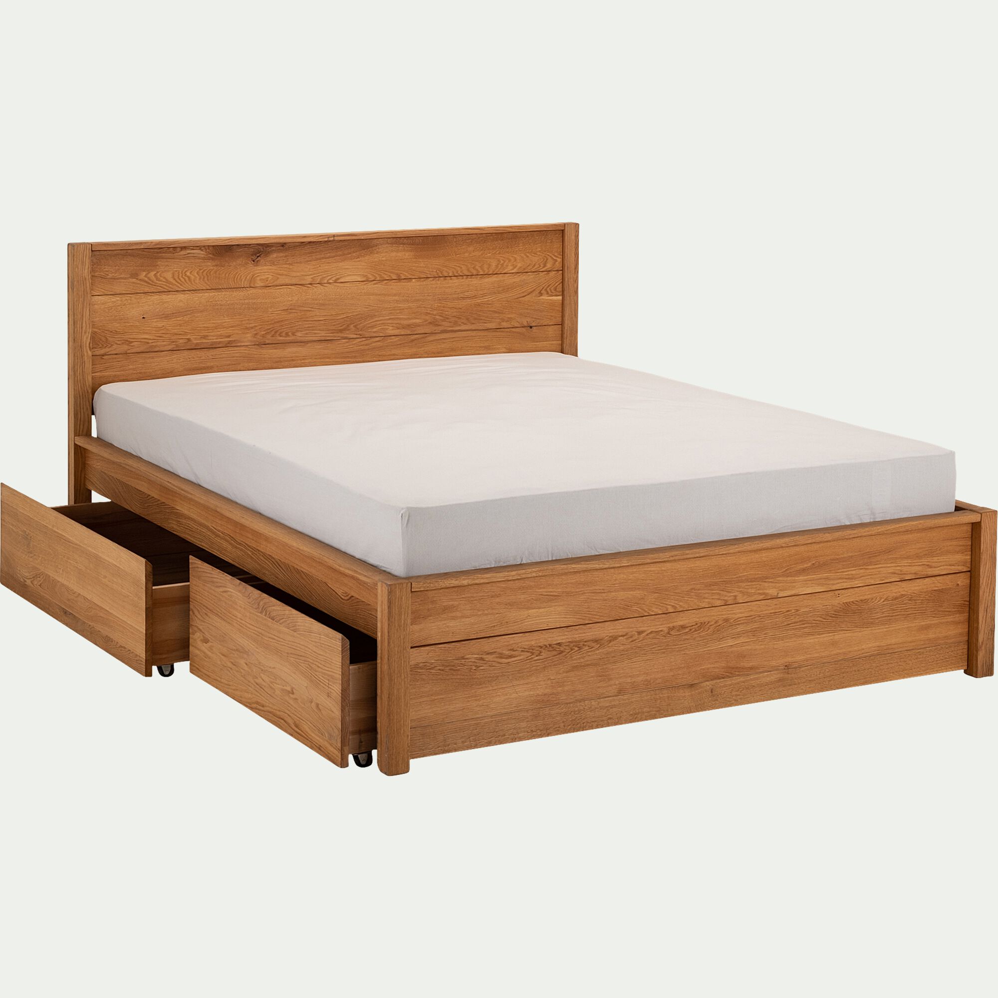 RENO - Lot de deux tiroirs de rangement en bois pour lit RENO - bois clair