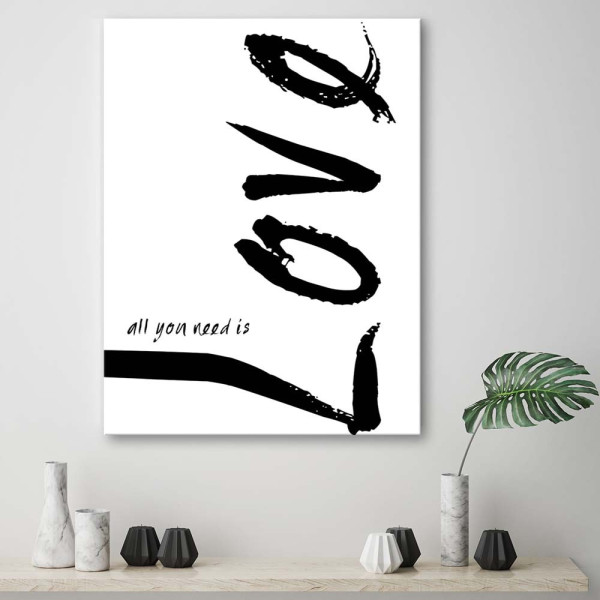 Feeby Obraz na płótnie Białe love 40x60