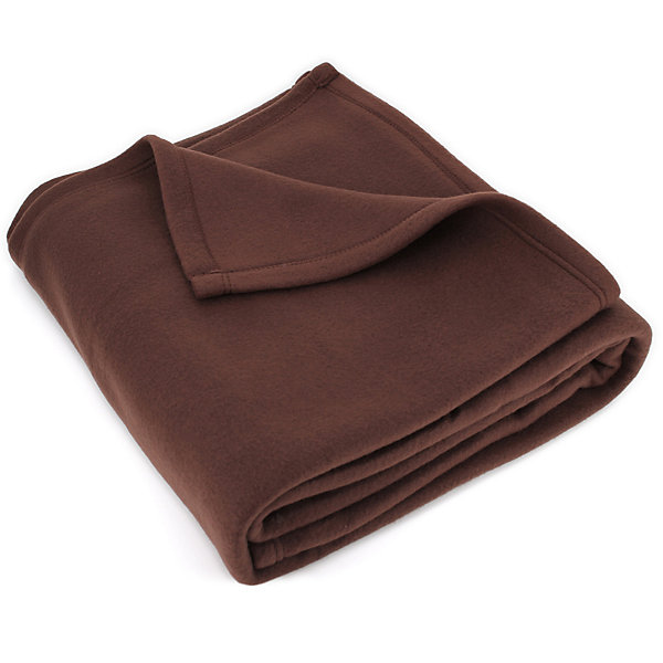 Couverture polaire 240x260 cm Isba marron Chocolat 100% Polyester 320g/m2 non-feu