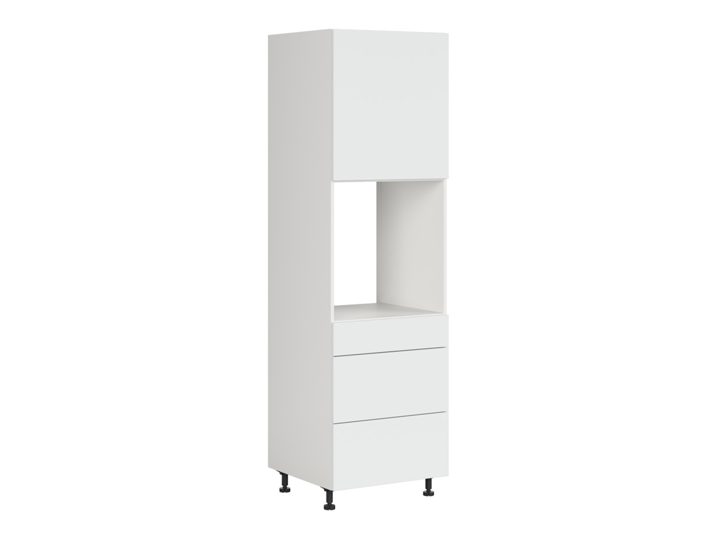 Szafka pod zabudowę piekarnika Top Line 2 60 cm prawa z szufladami cichy domyk śnieżny super mat