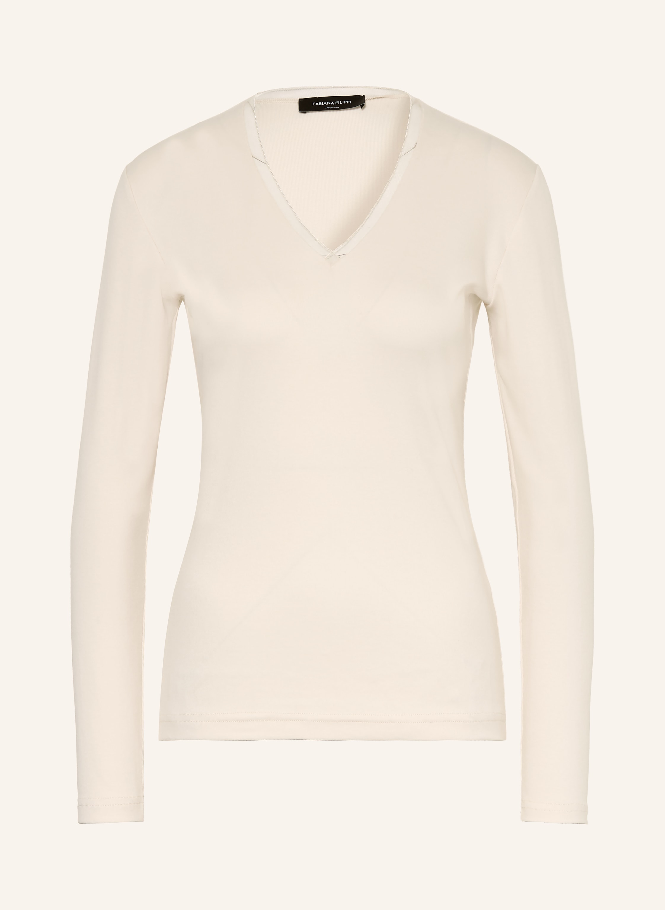 FABIANA FILIPPI Longsleeve mit Schmuckperlen