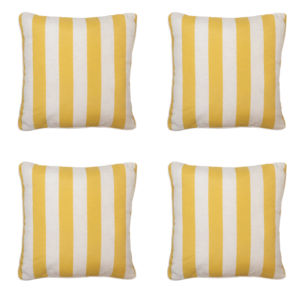 Madison sierkussen Amora - geel - 50x50x10cm - set van 4