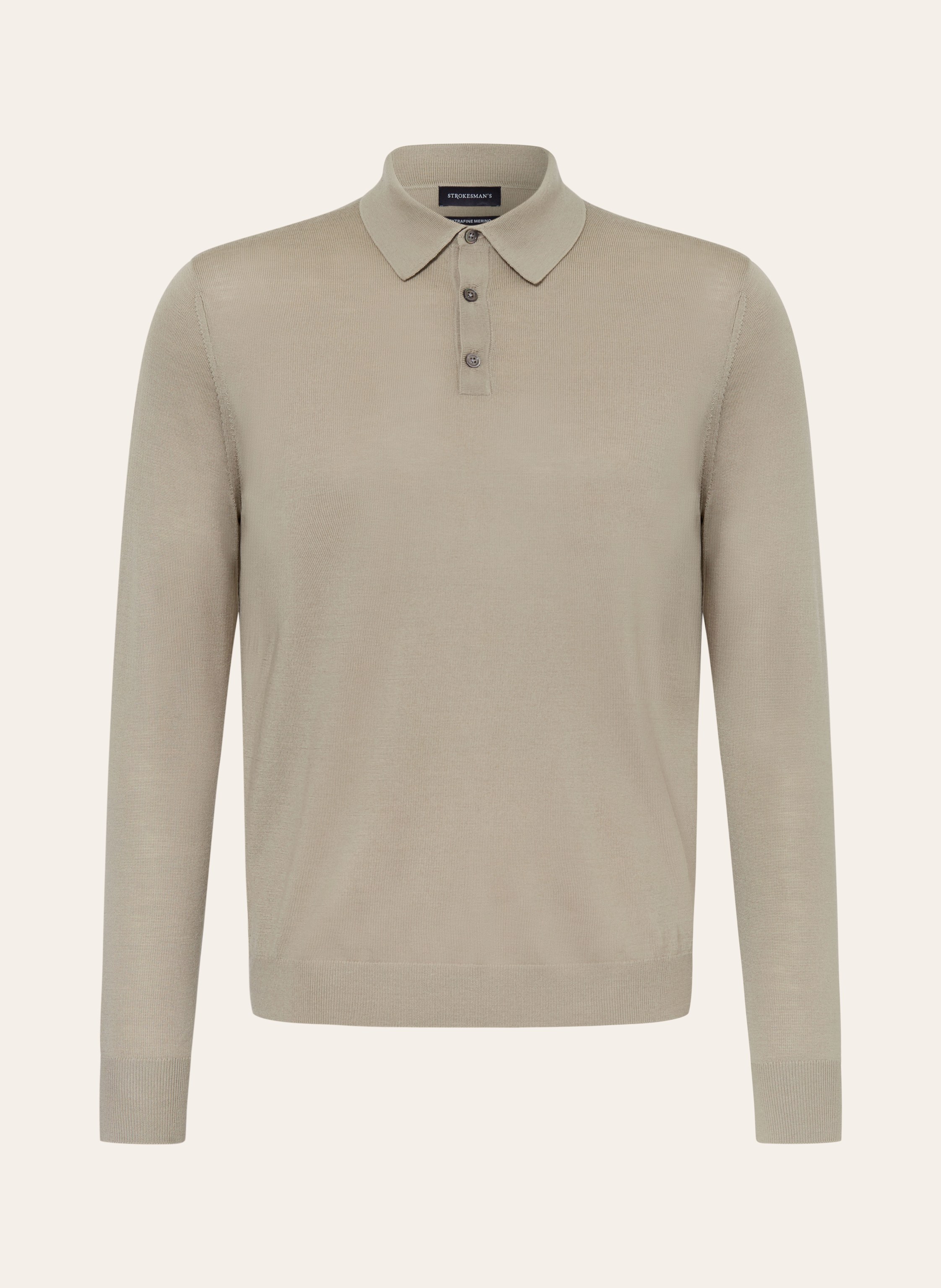 STROKESMAN'S Strick-Poloshirt aus Merinowolle