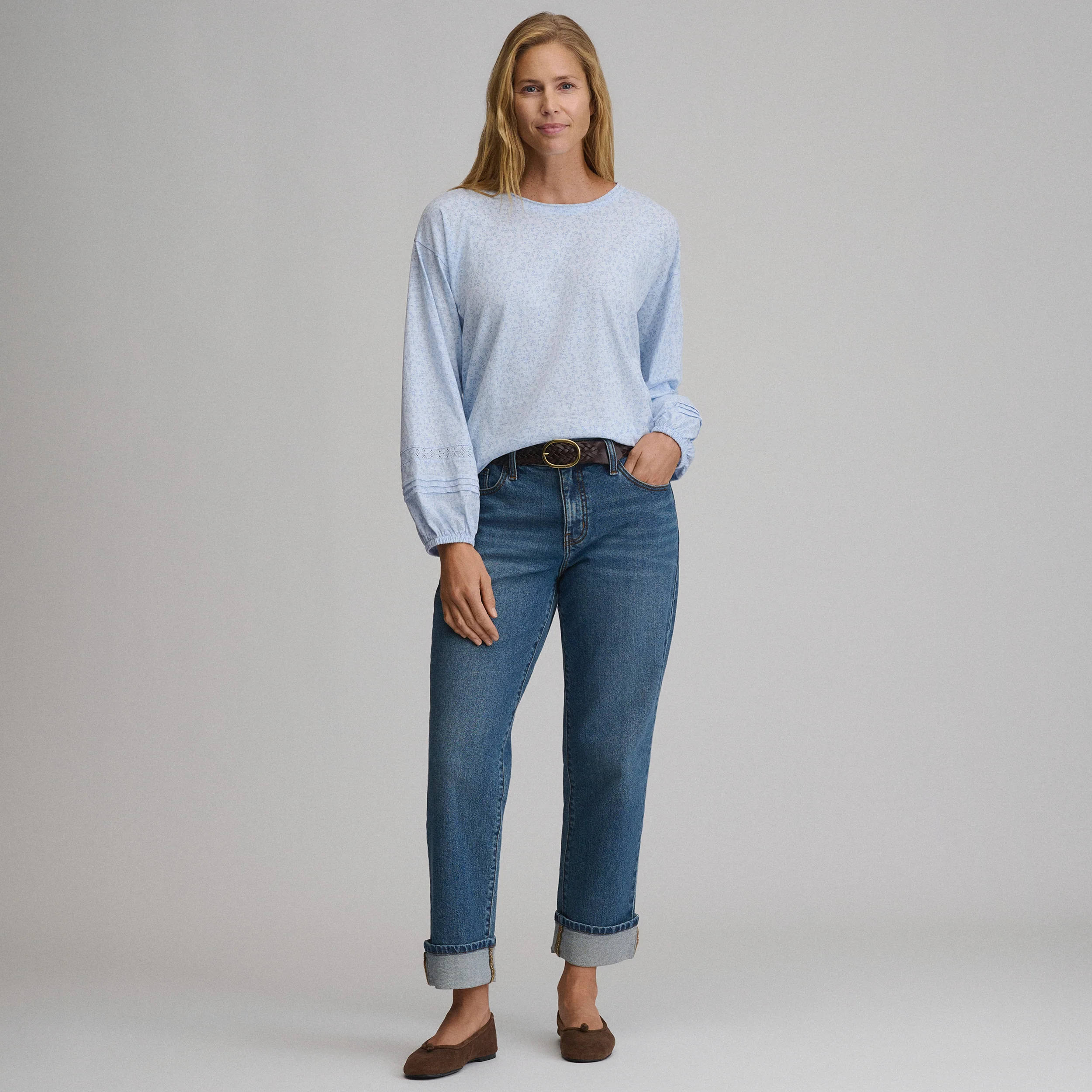 Women's Long-Sleeve Soft Relaxed Top