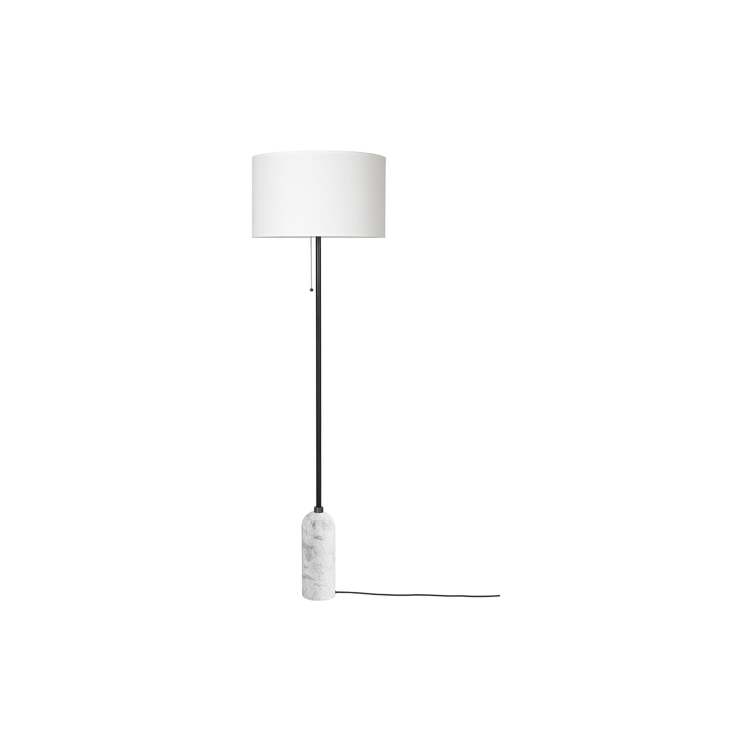 Gravity Floor Lamp, white marble/white