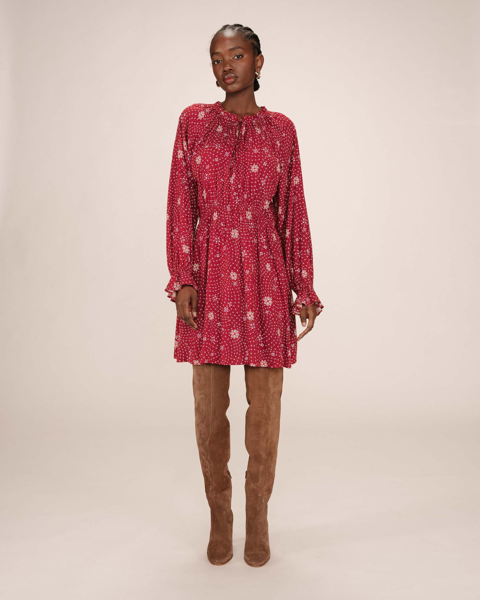 Robe courte terracotta Sentimentale