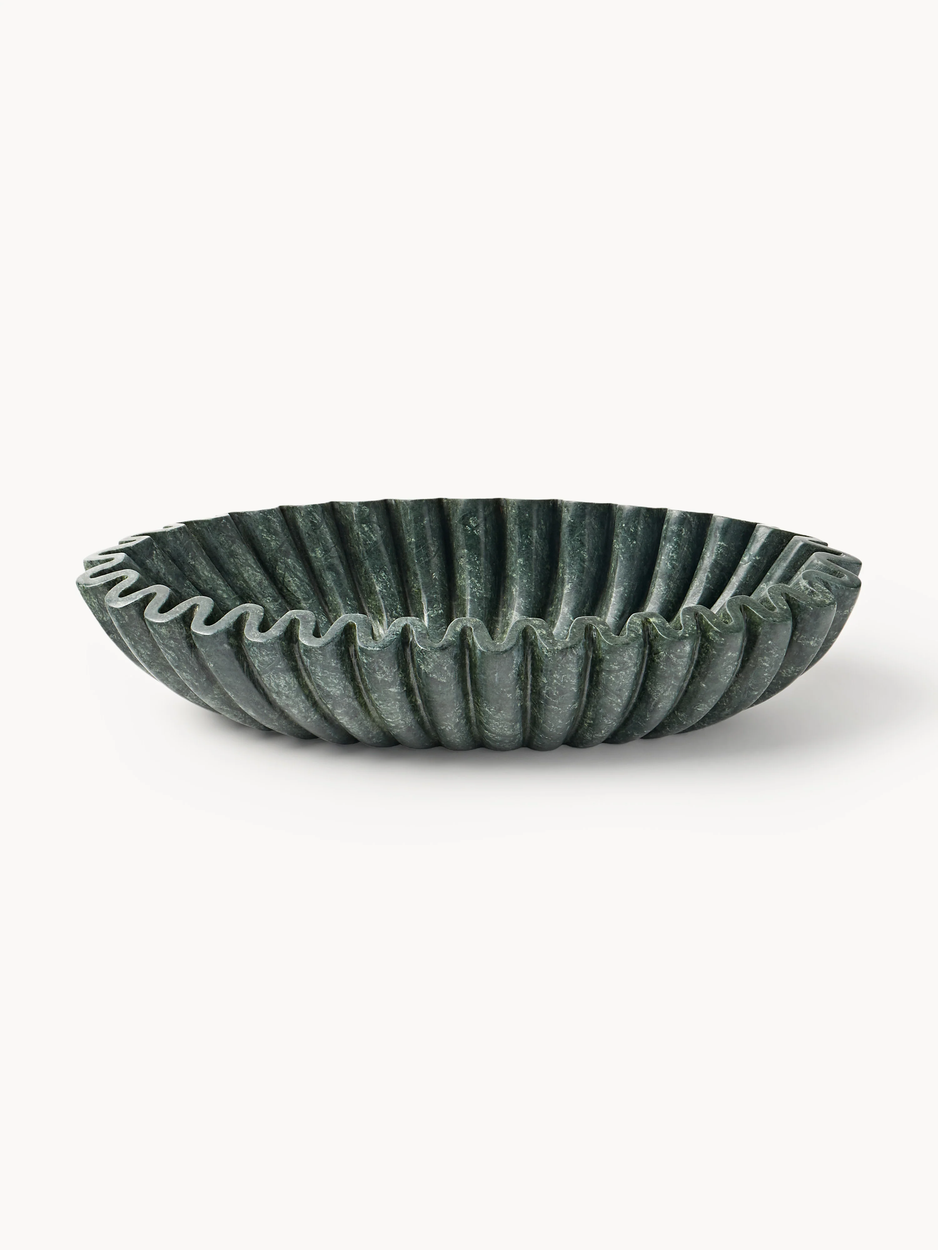 Handgefertigte Deko-Schale Santorini aus Marmor, B 35 cm