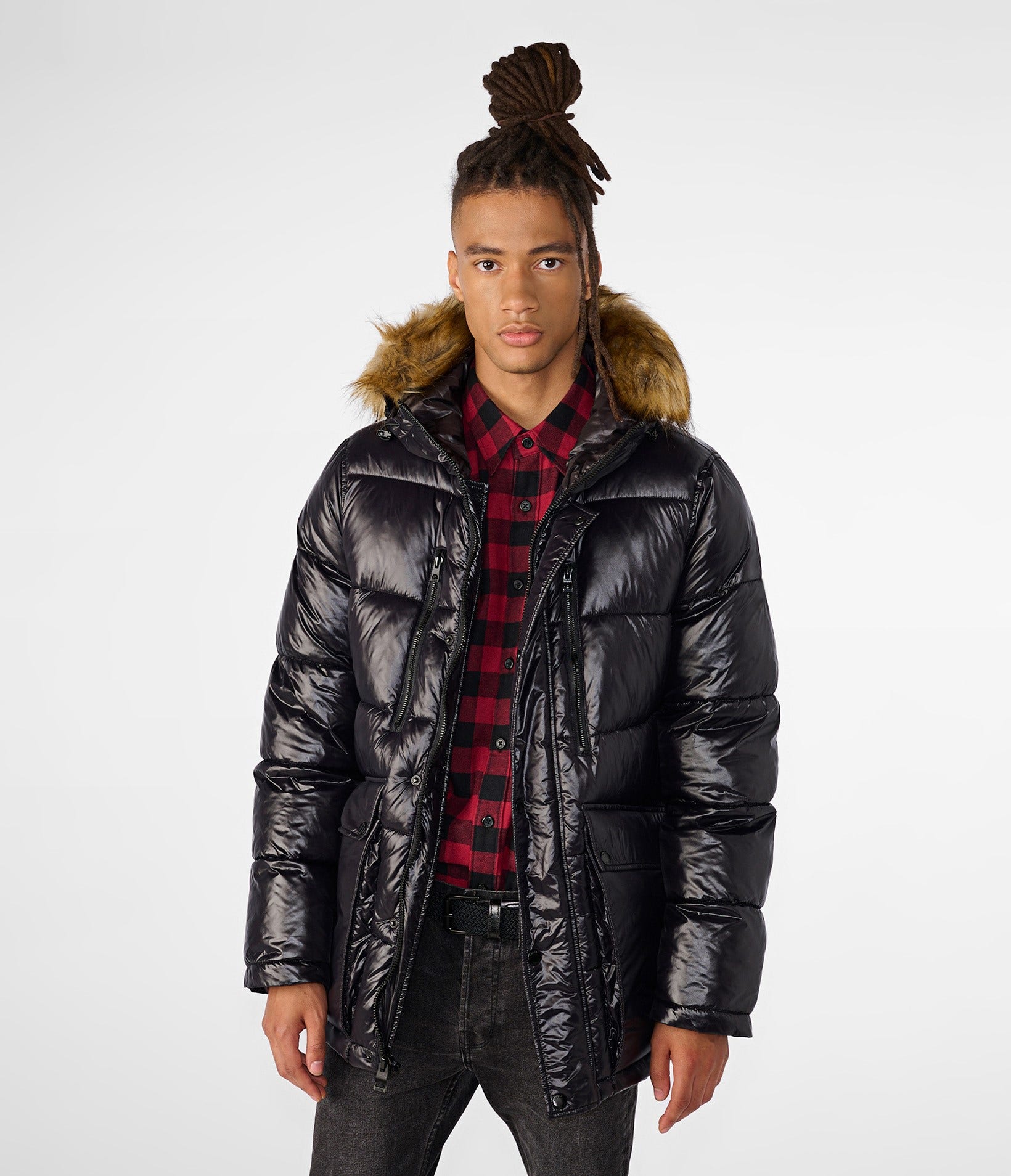 Faux Fur Hooded Puffer