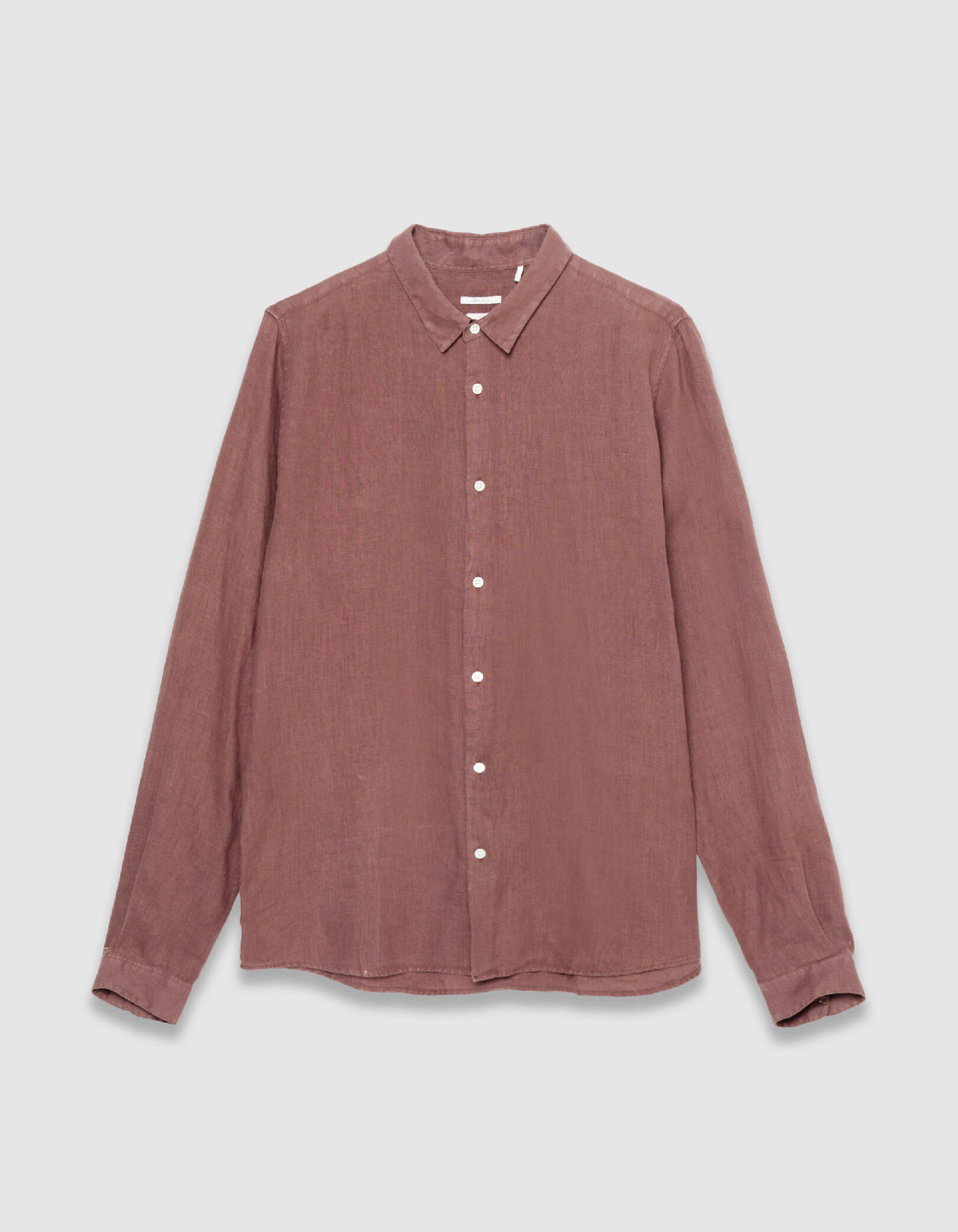 Chemise slim verte 100% lin Homme