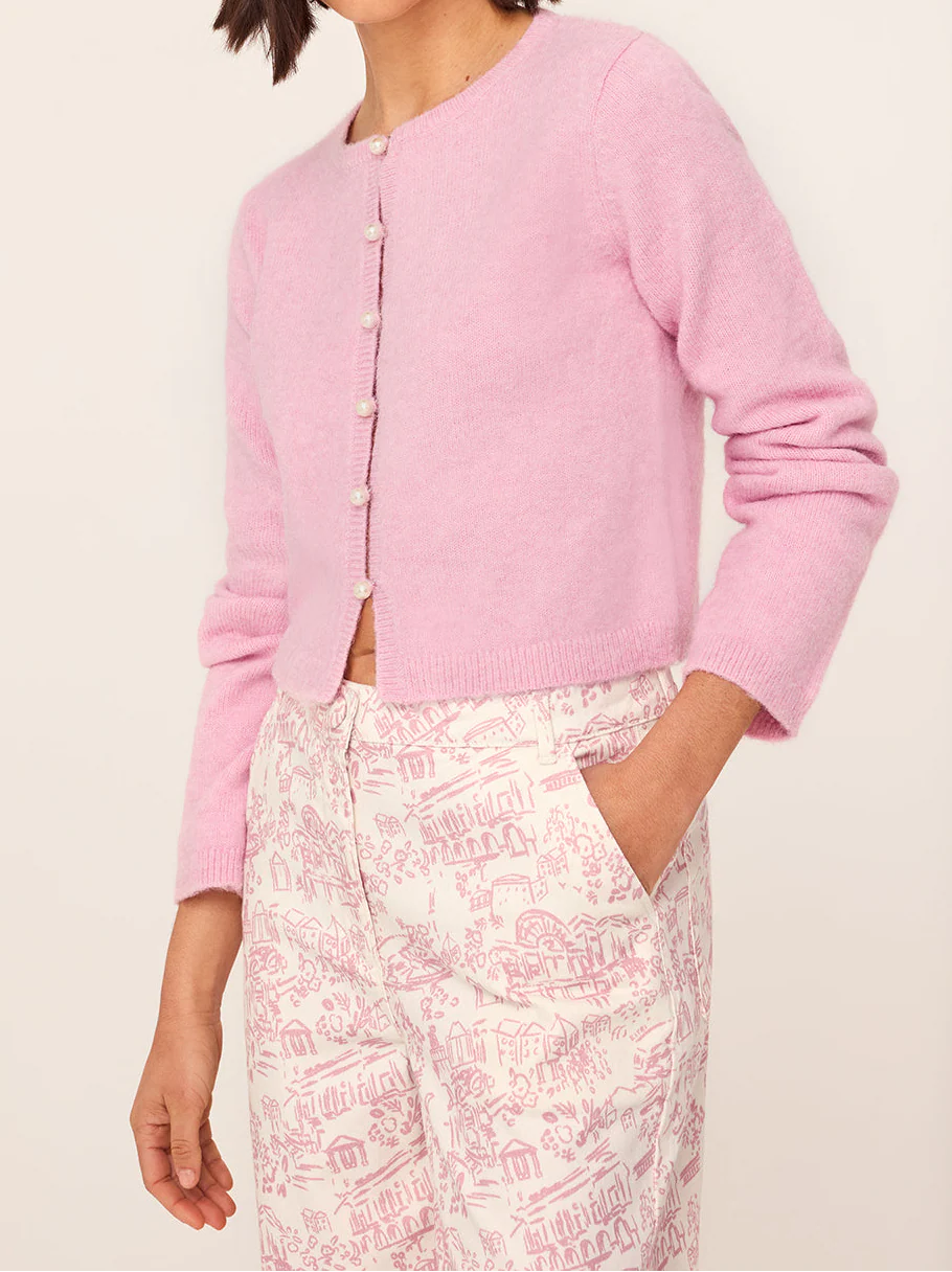 Carmel Pink Knit Cardigan