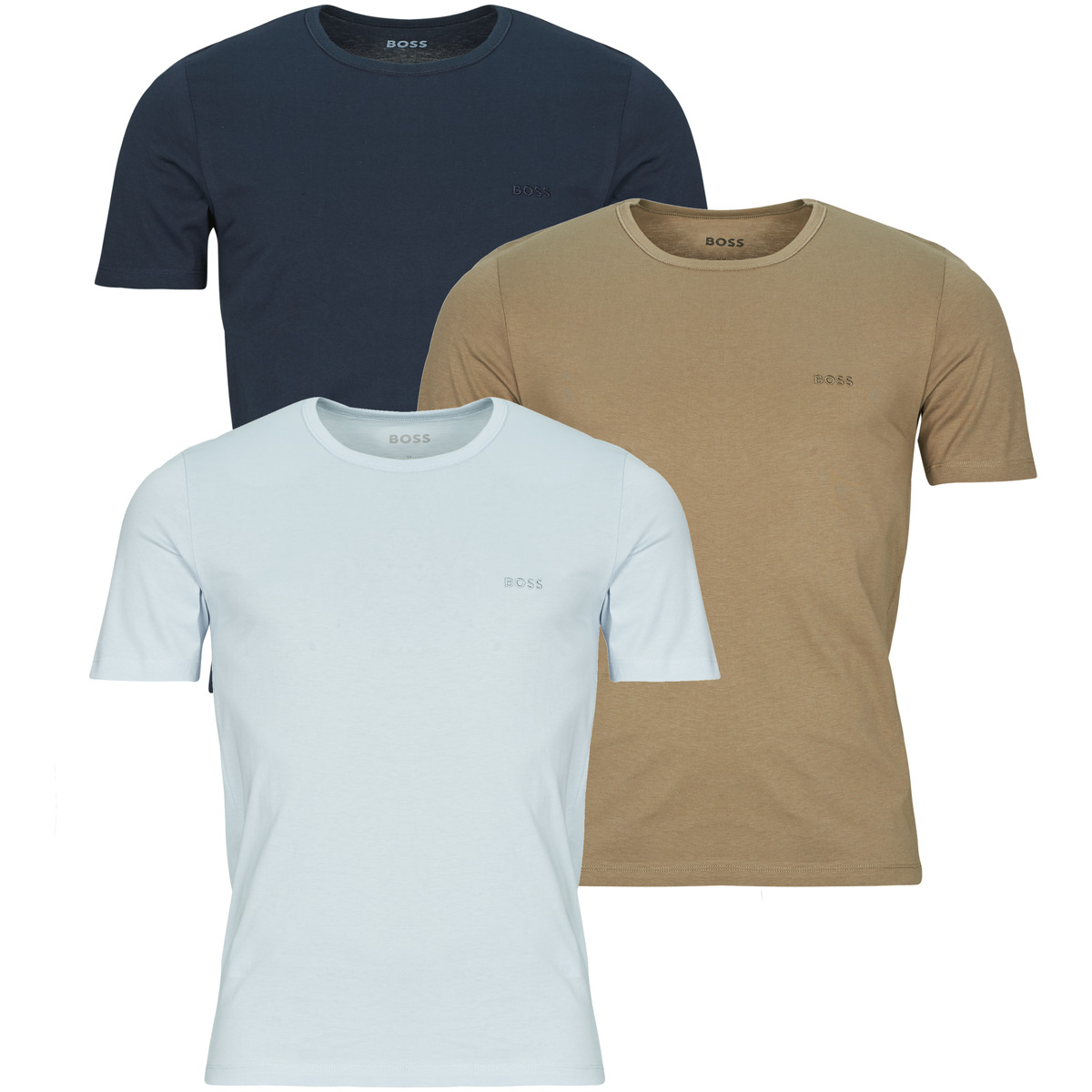 BOSS - TShirtRN 3P Classic - Kaki / Blue / Sky / Marine