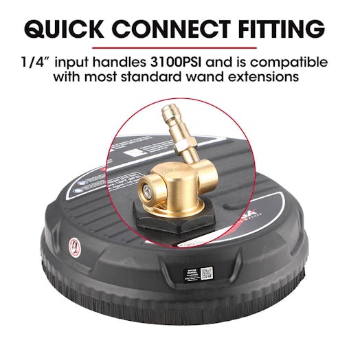 NNEMB 15 Nylon Pressure Washer Surface Cleaner-1/4 Fitting-For Concrete Driveway Patio Floor