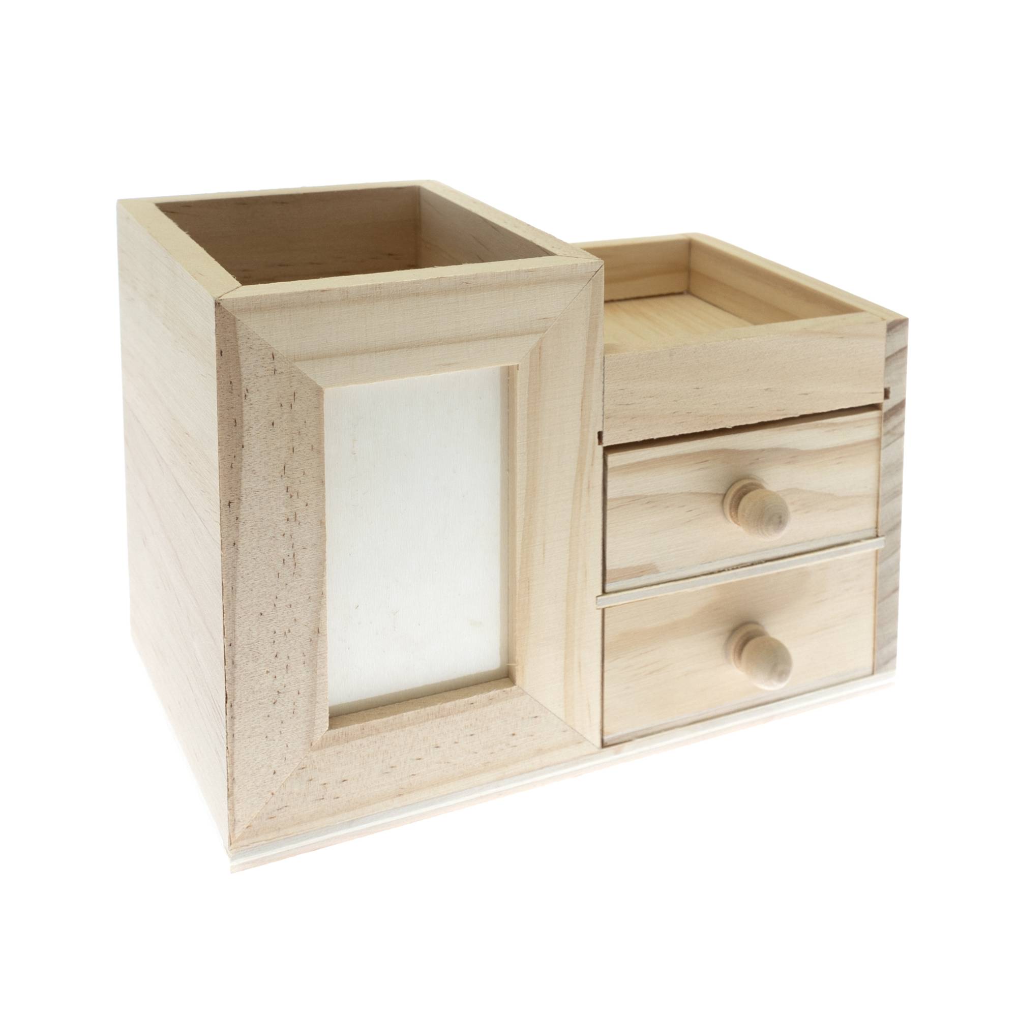 Wooden Desk Caddy 16cm x 11cm x 9cm