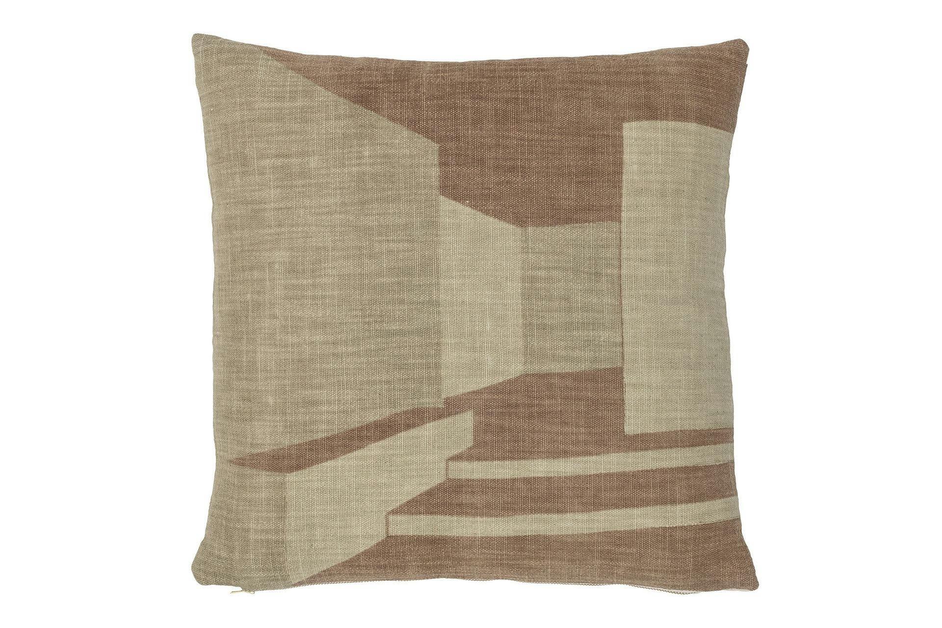ETA - Coussin en coton beige 45x45 cm
