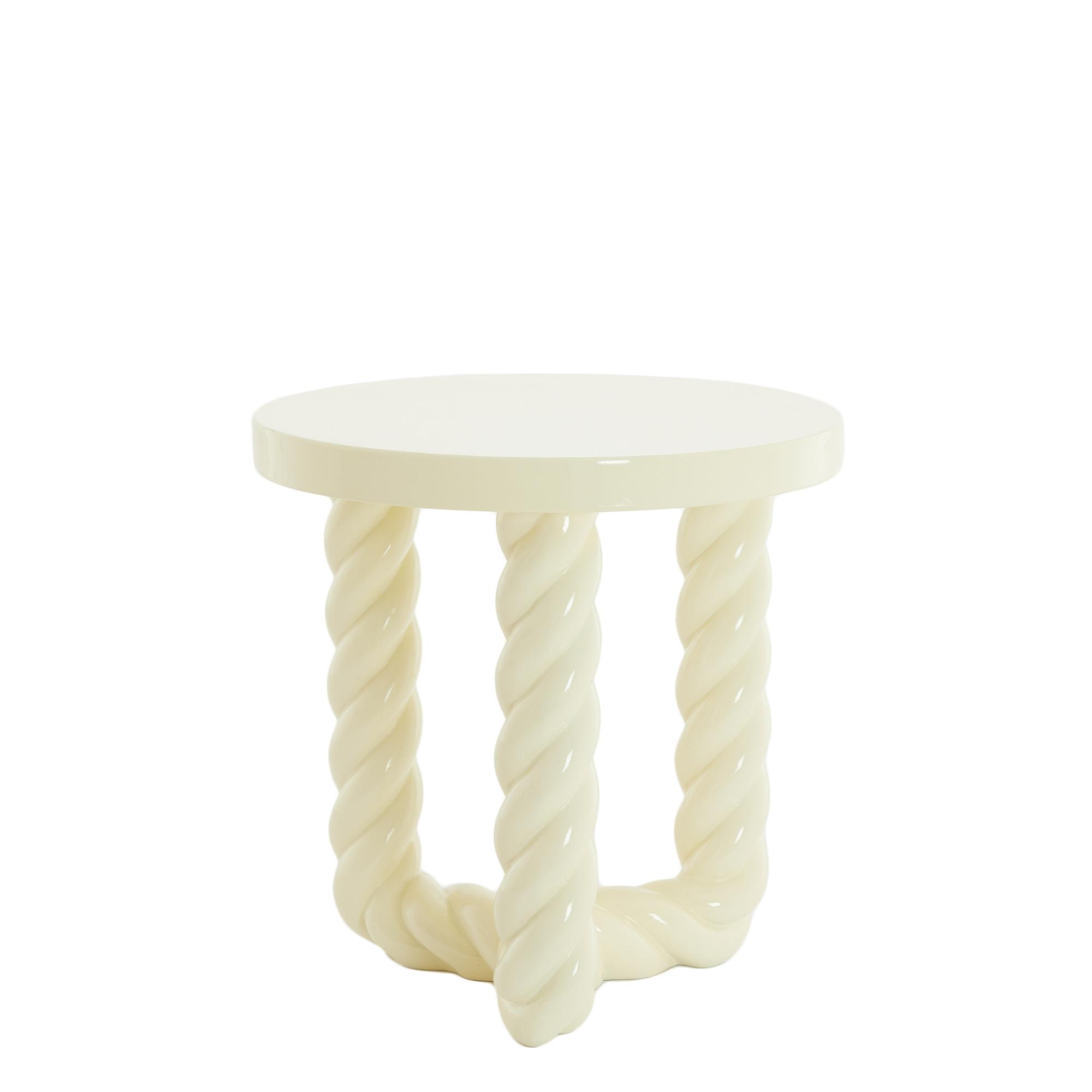 Light & Living bijzettafel Vallejo - wit - Ø46cm