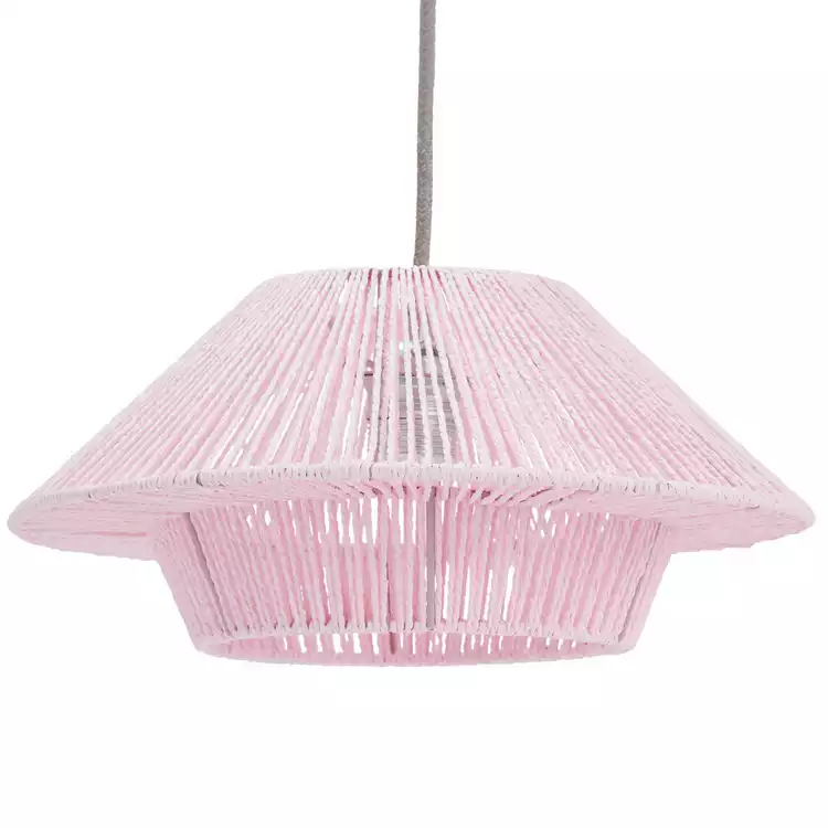 Habitat Paper Rope 2 Tier Pink Easy Fit Lampshade - 35cm