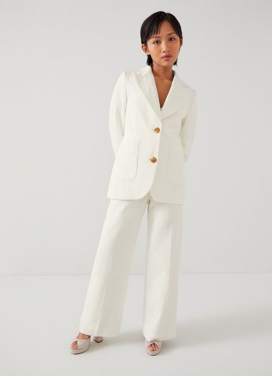 Avery Petite Cream Italian Cotton Jacket