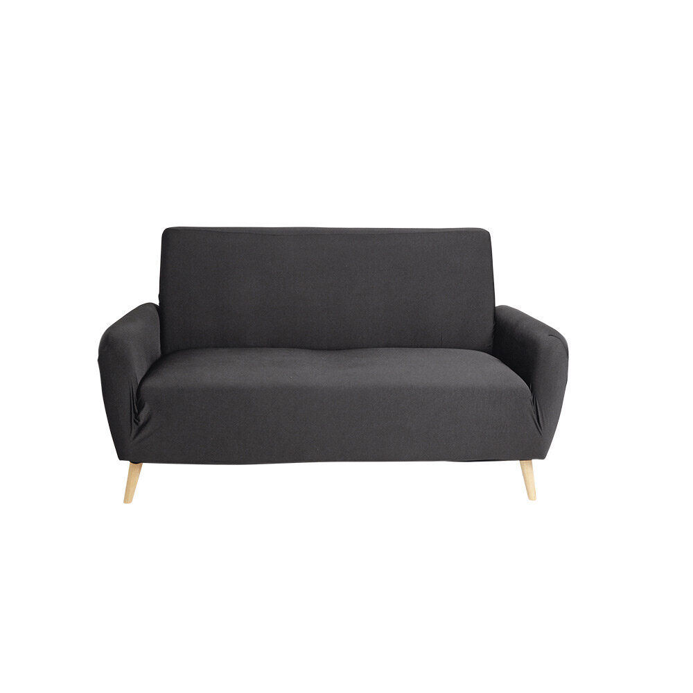 Protège canapé extensible 2 places L145-185cm gris foncé
