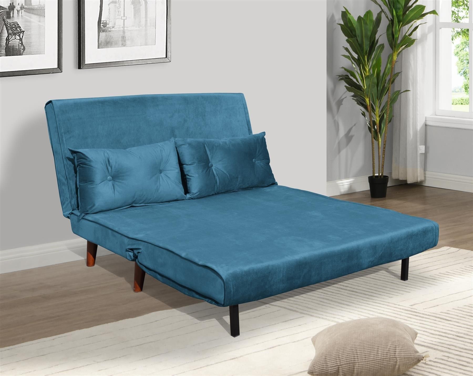 KOSY KOALA Double Sofa Bed Sleeper Foldable Portable Pillow Lounge Couch Blue Sofa Bed Living Room Furniture