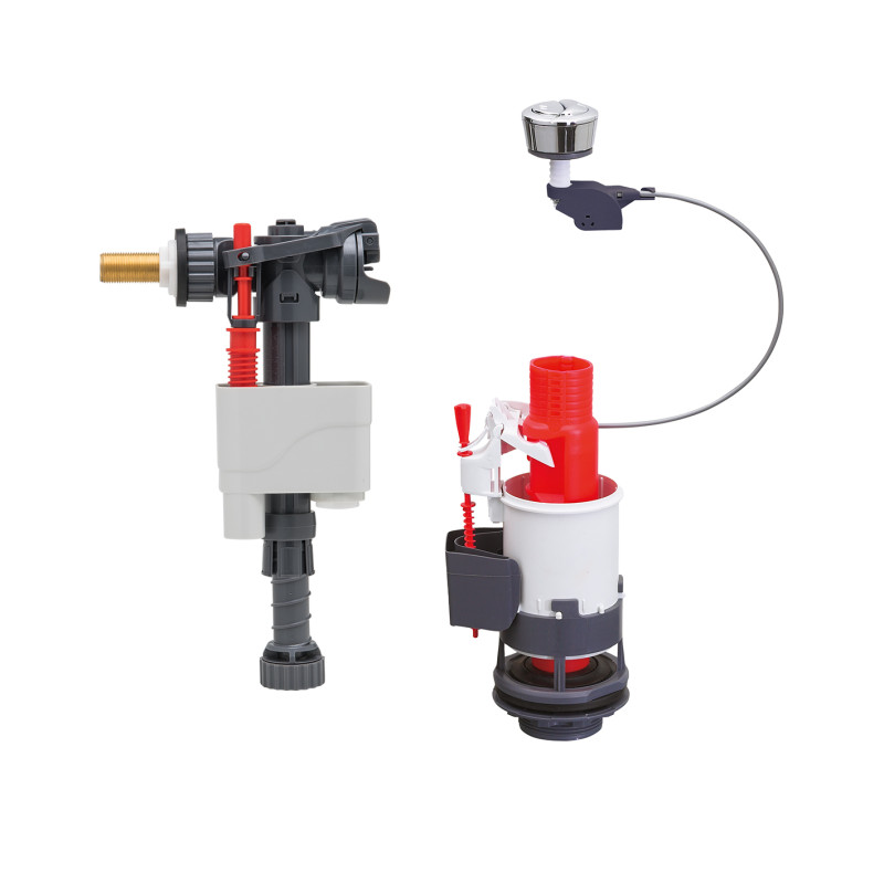 Mécanisme de chasse d'eau télescopique avec double bouton-poussoir 3/6 L WIRQUIN