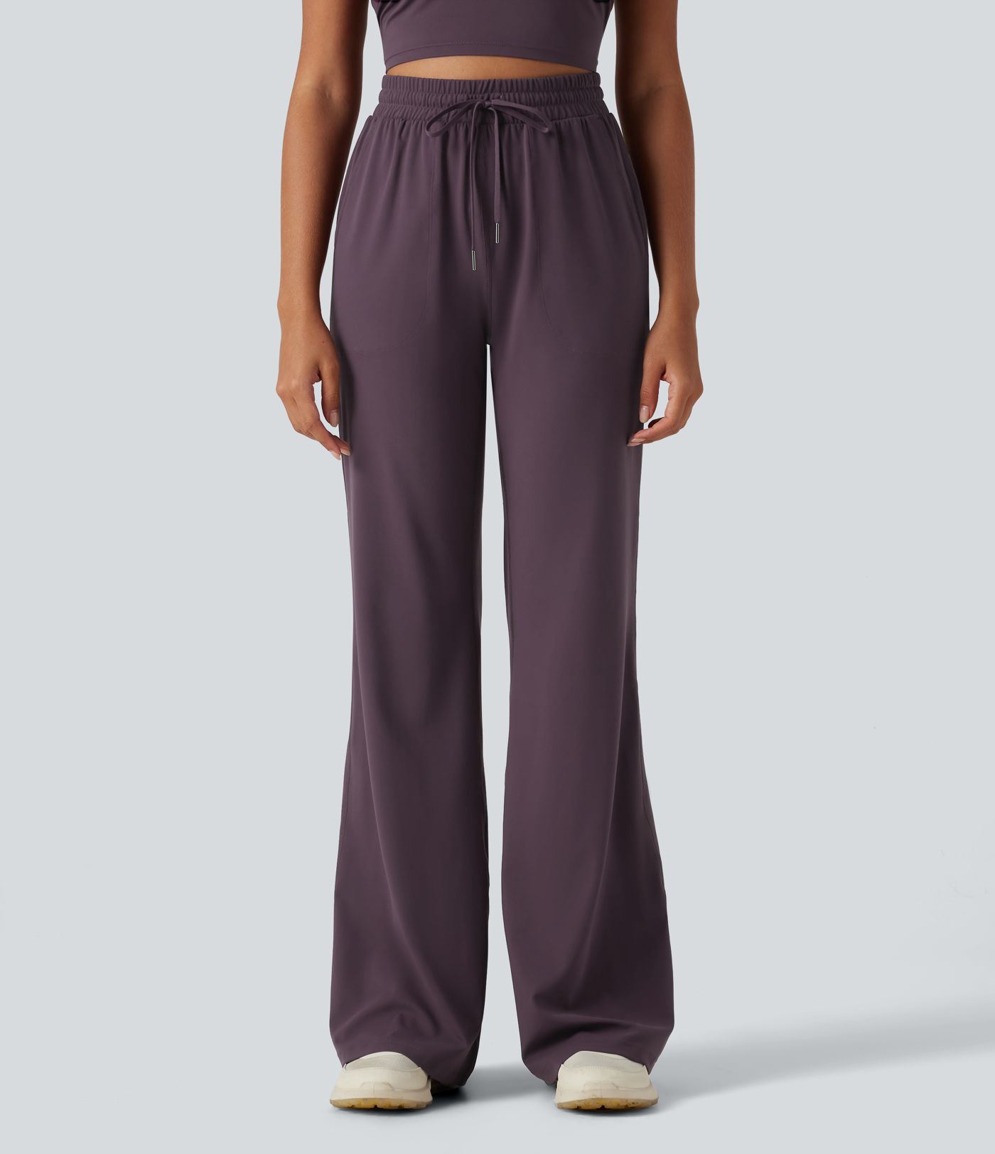 Pantalon de yoga flare Halara UltraSculpt™ taille haute à cordon avec poches