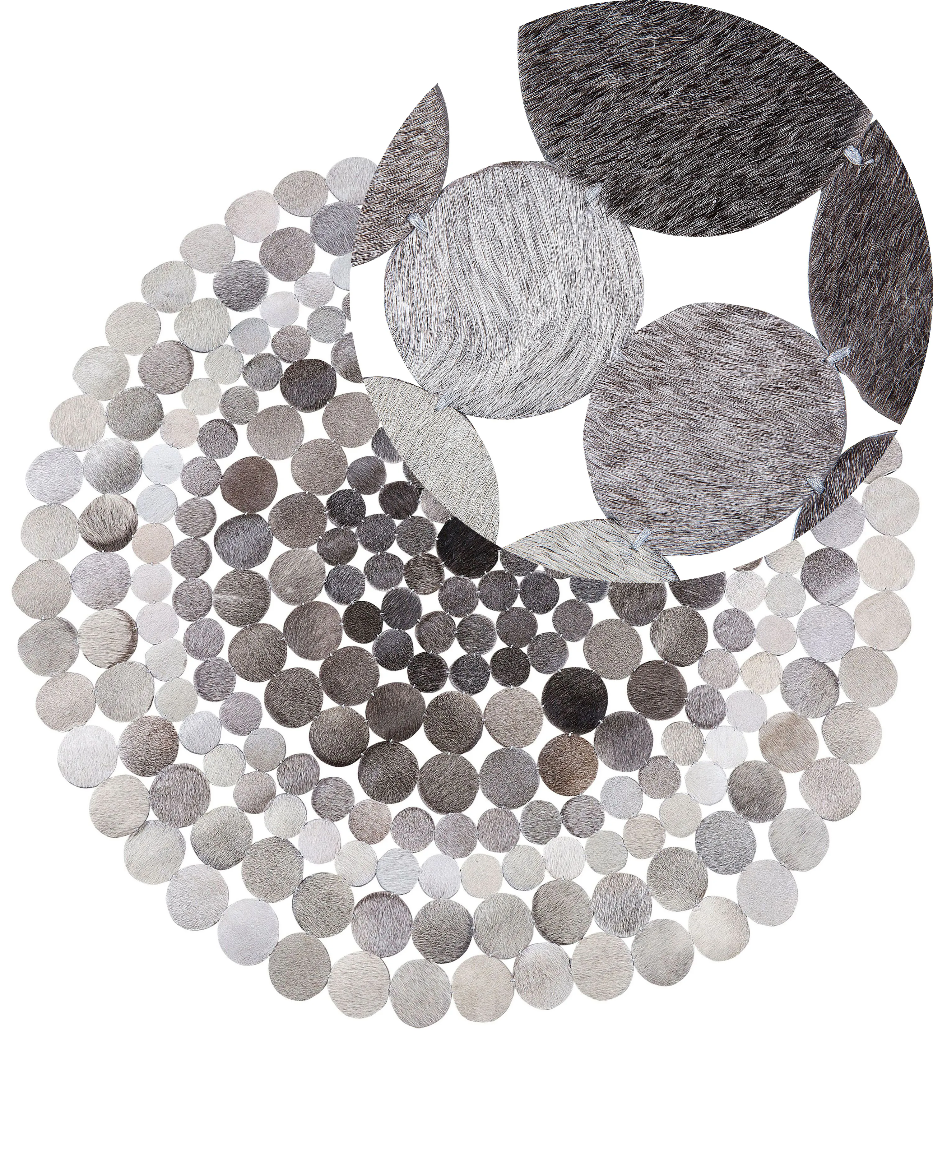 Rug HILVAN Grey ? 140 cm Leather