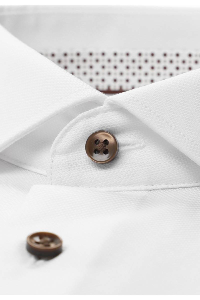 ETERNA Slim Fit Hemd weiss, Strukturiert