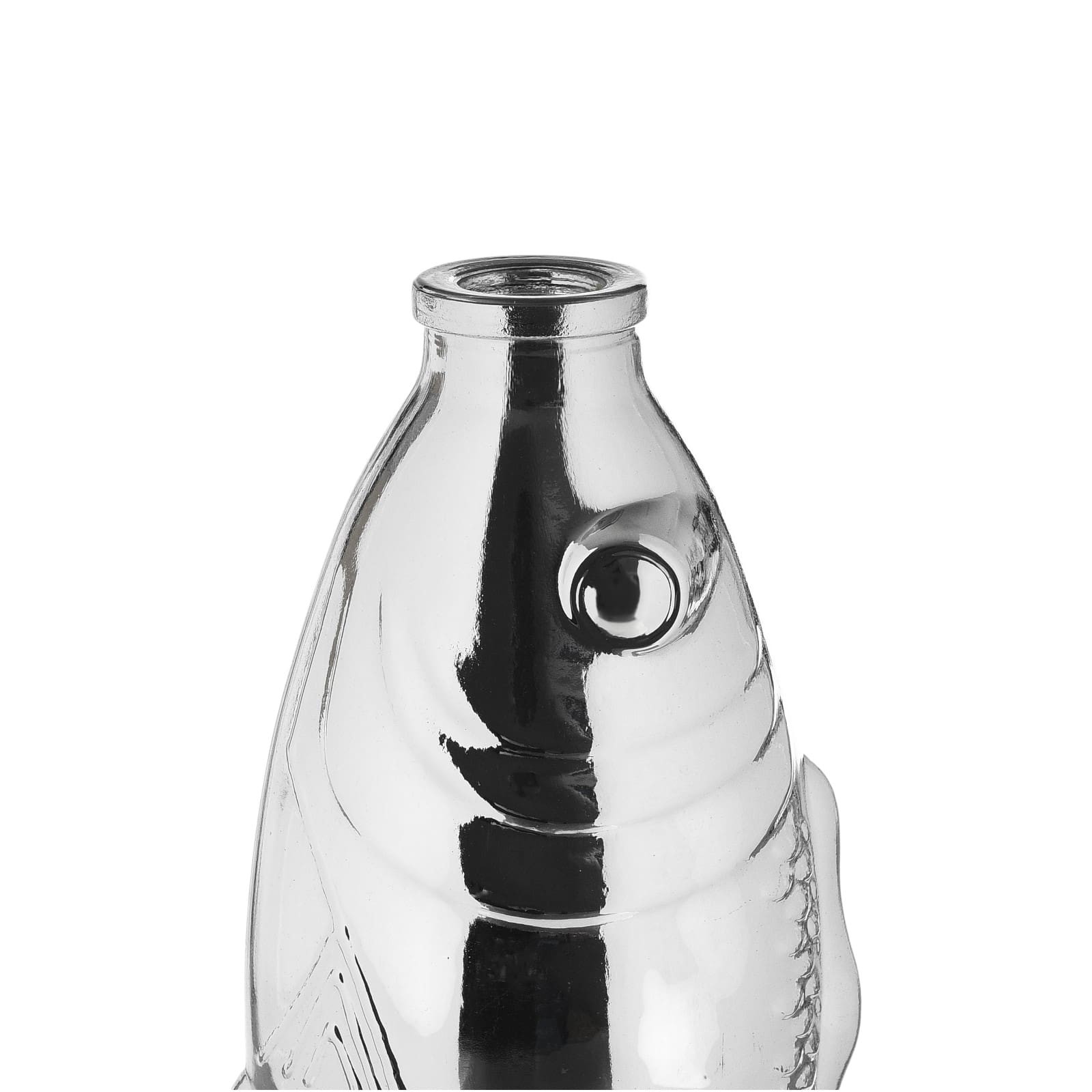 Vase Fisch Silber,B 100 x H 265 x T 70 mm