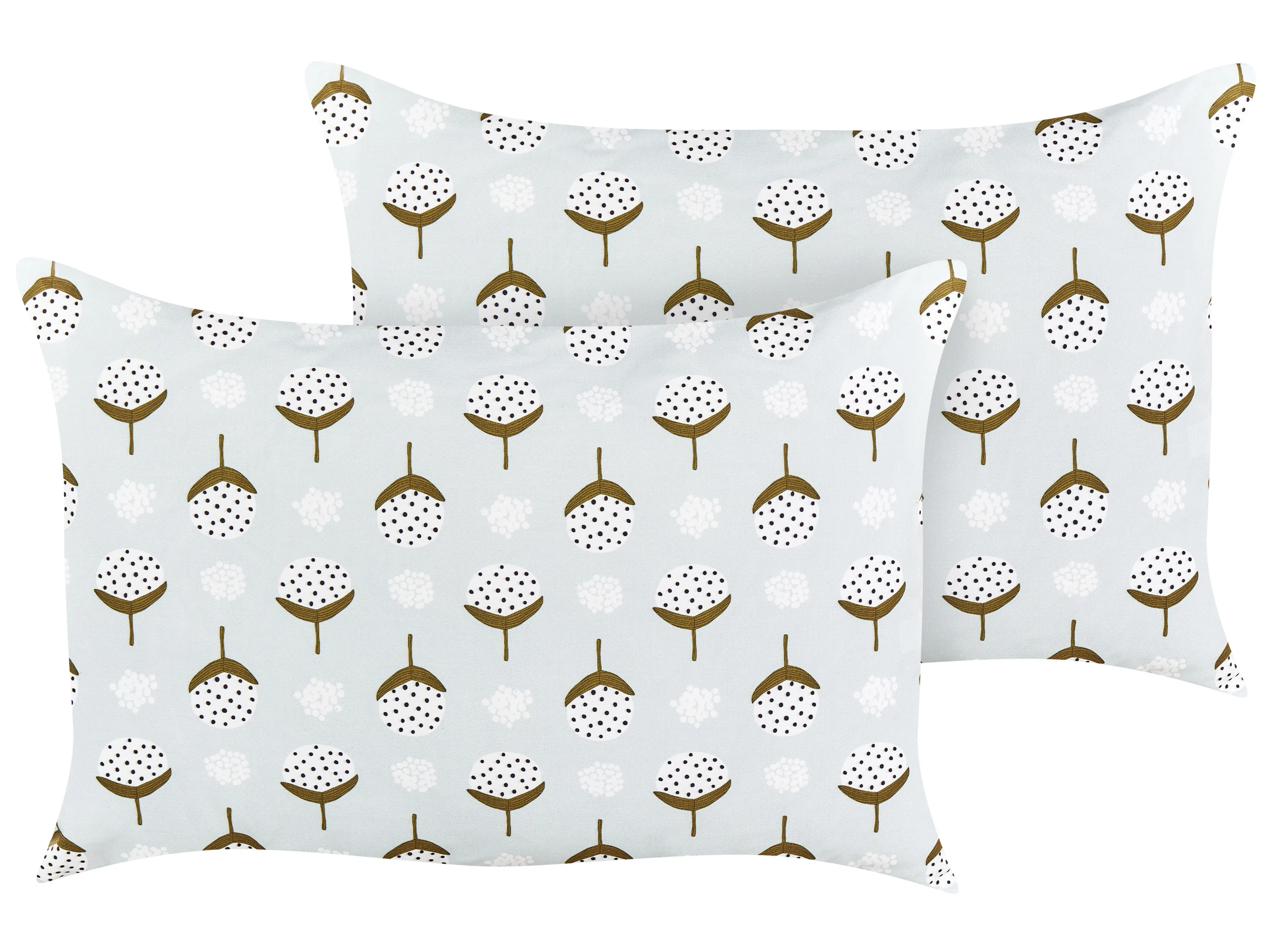 Set of 2 Outdoor Cushions CUNEO Geometric Pattern 40 x 60 cm Green