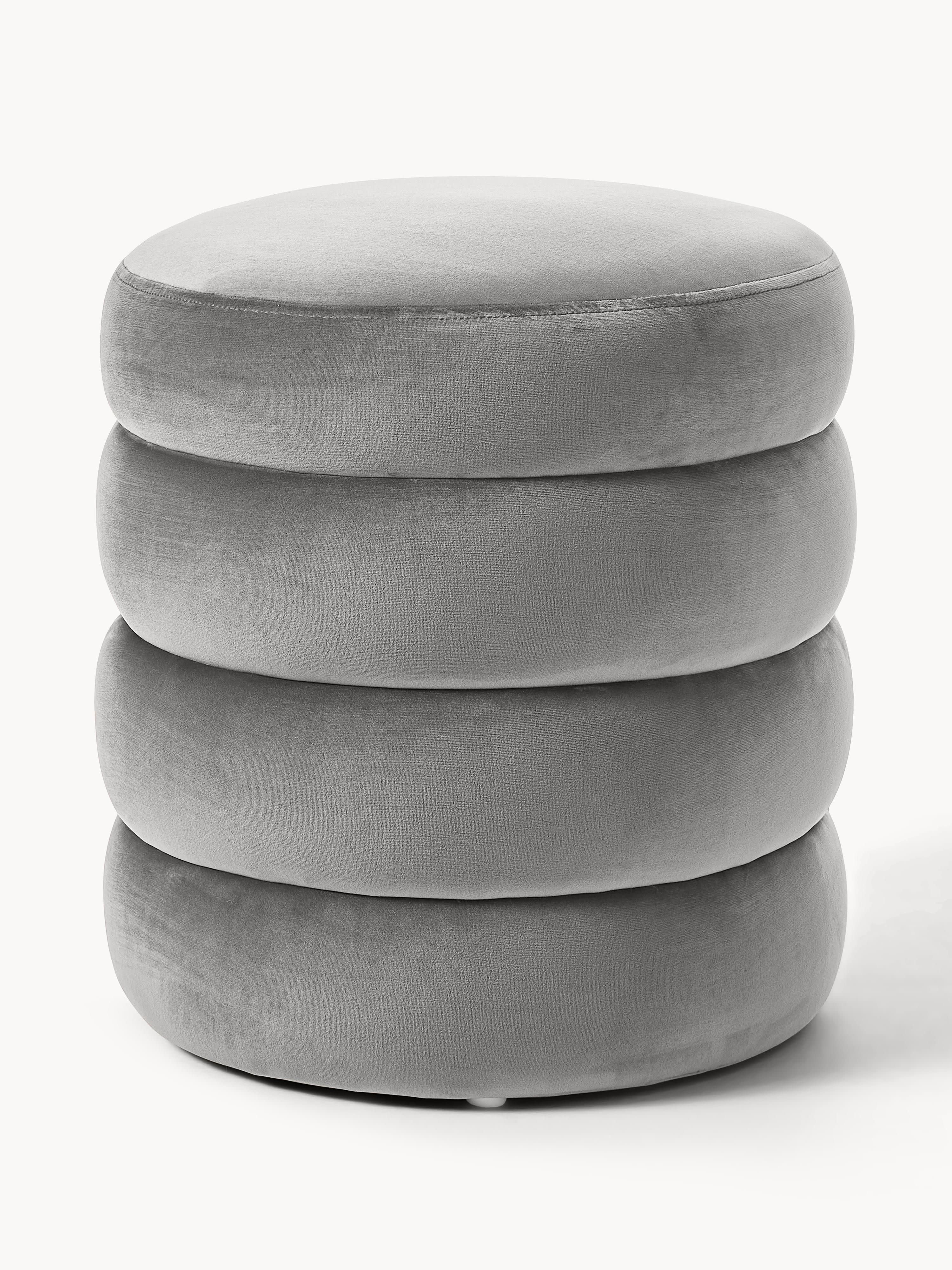 Samt-Polsterhocker Alto