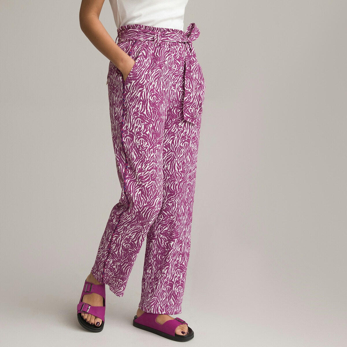 Pantalon jogger, imprimé animalier