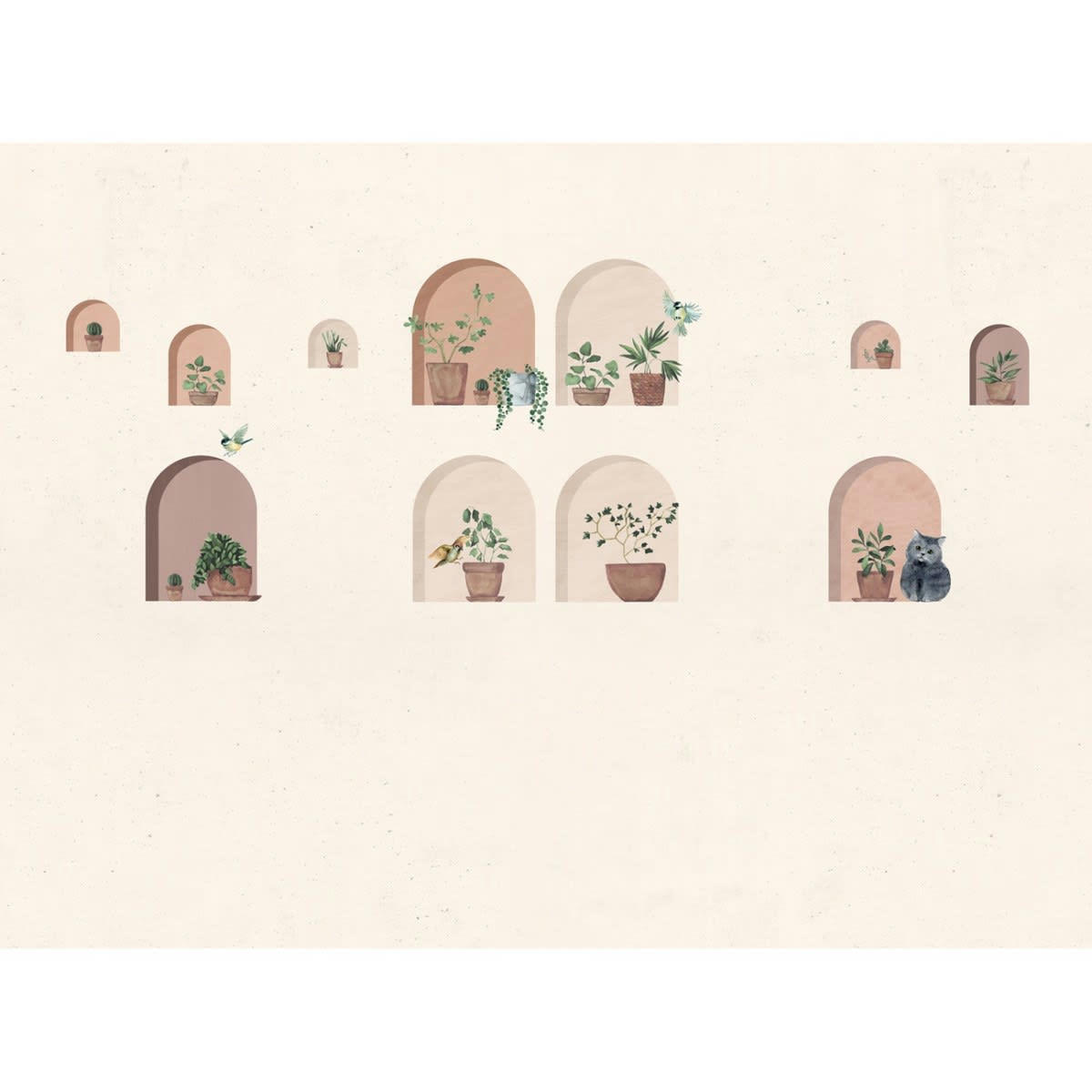 VILLA TOSCANA - Papier peint panoramique motif imprimé Multicolore 384x280cm