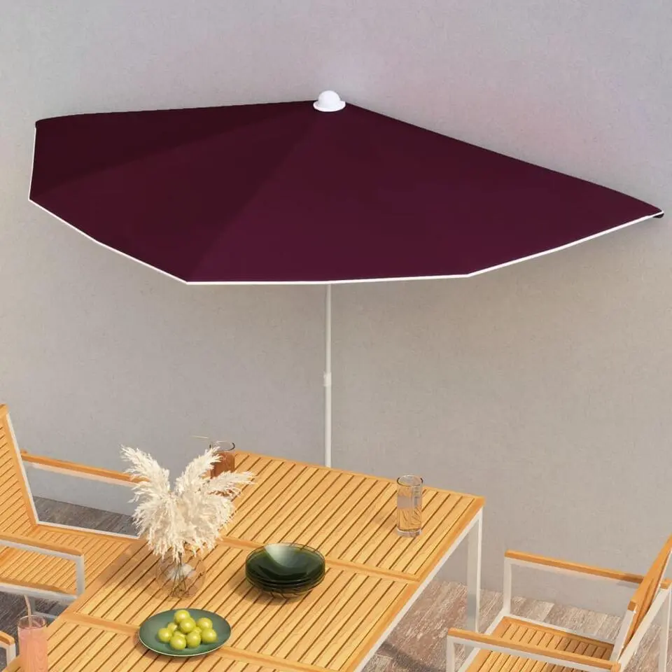 vidaXL - Parasol - Rood - Stof