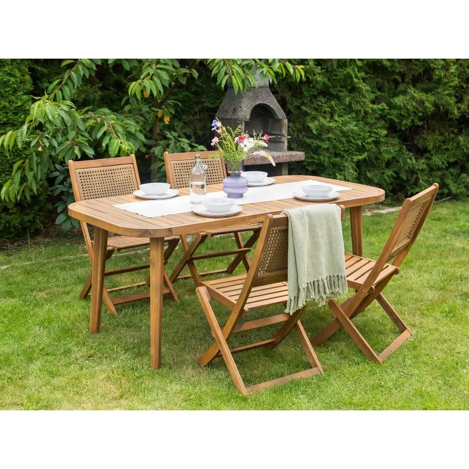 PARAGGI - Tuintafel - Bruin - 180 x 90 cm - Acaciahout