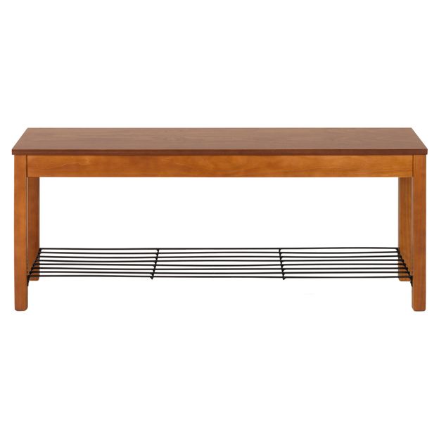 BANCO 2 LUGARES COM PRATELEIRA GRILLE