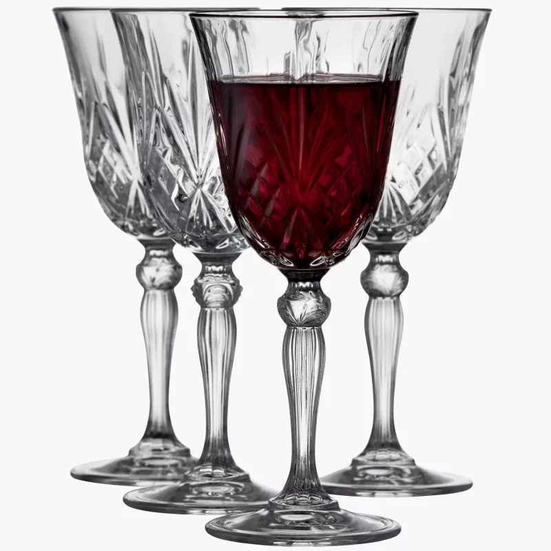 Kieliszki do czerwonego wina LYNGBY MELODIA 270 ml 4 szt. szkło kryształowe