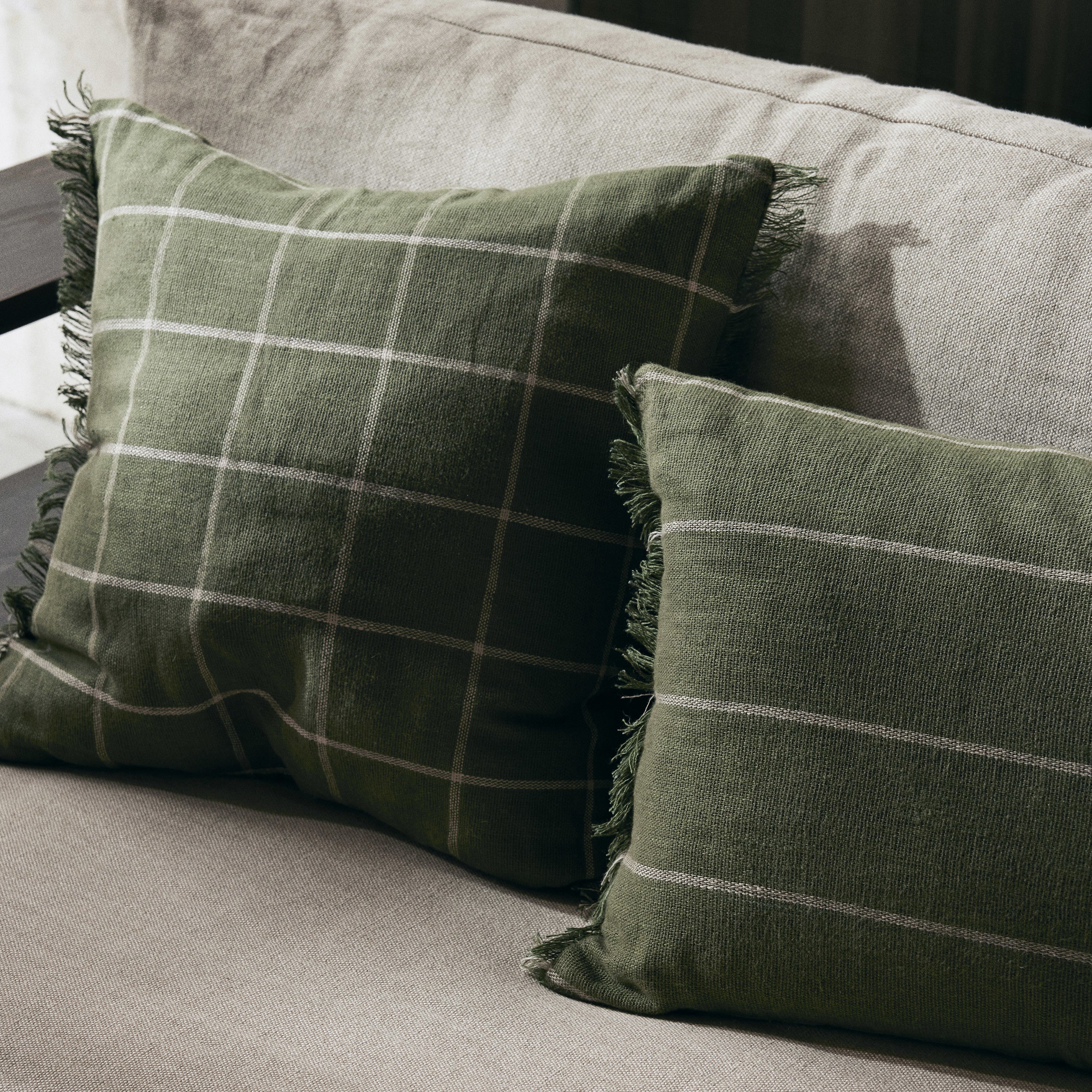 Ferm Living Calm Sierkussen 50 x 50 cm - Olive