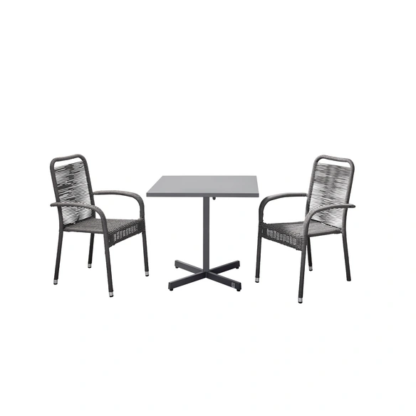 Stapelstuhl »Romano« - Bistromöbel, BxHxT: 64 x 94 x 56 cm, silberfarben