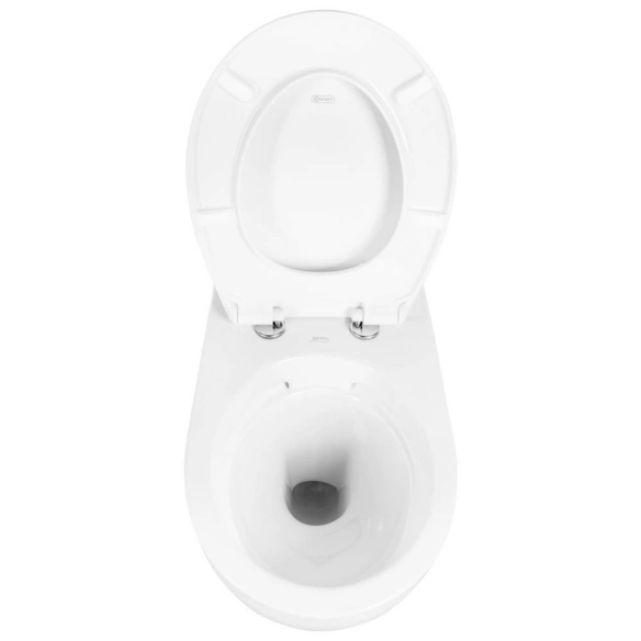 Wand-WC-Komplettset »Renova«, Tiefspüler, weiß, spülrandlos