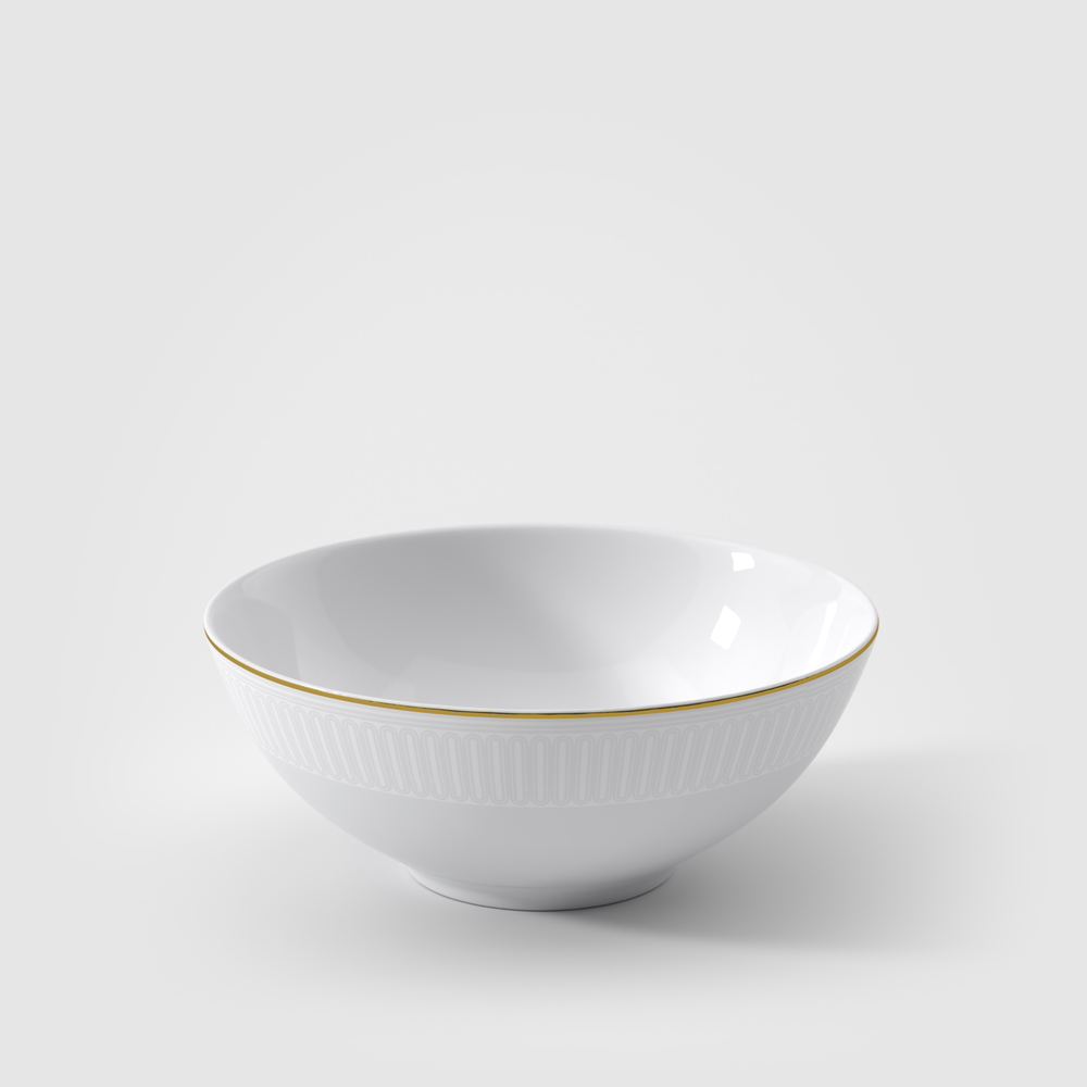 Chateau Septfontaines Appetizer/ Dessert Bowl - White, 13.6 oz, Premium Bone Porcelain
