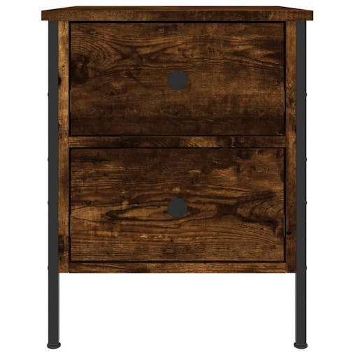NNEVL Bedside Cabinets 2 pcs Smoked Oak 40x42x50 cm Engineered Wood