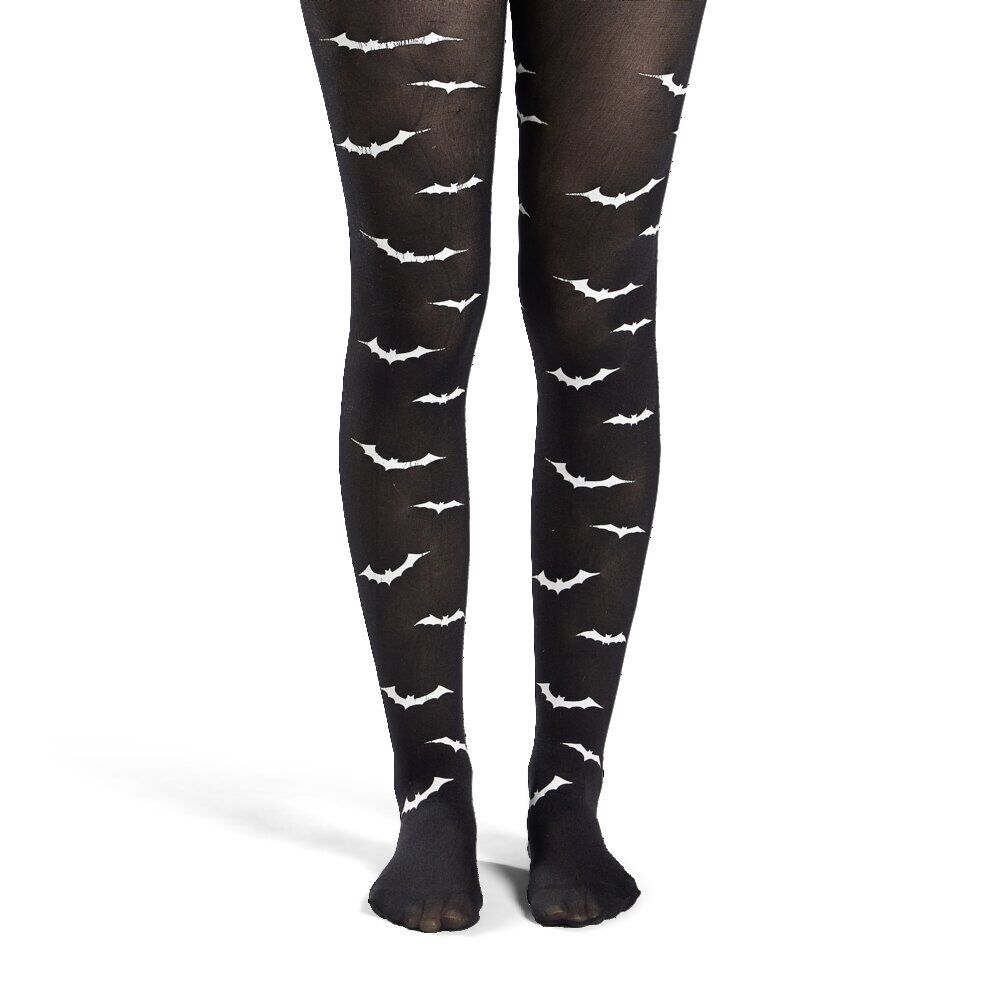 Collant Halloween adulte phosphorescent motif chauve-souris T.unique