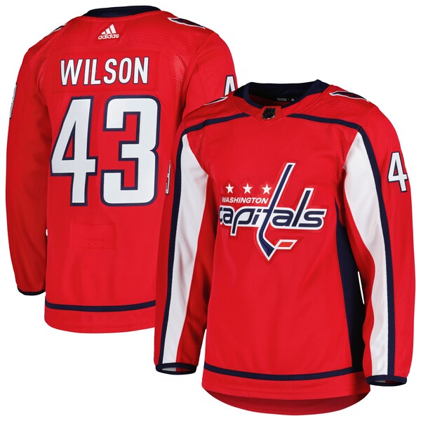 Tom Wilson Washington Capitals adidas  Primegreen Authentic Player Jersey - Red/Navy